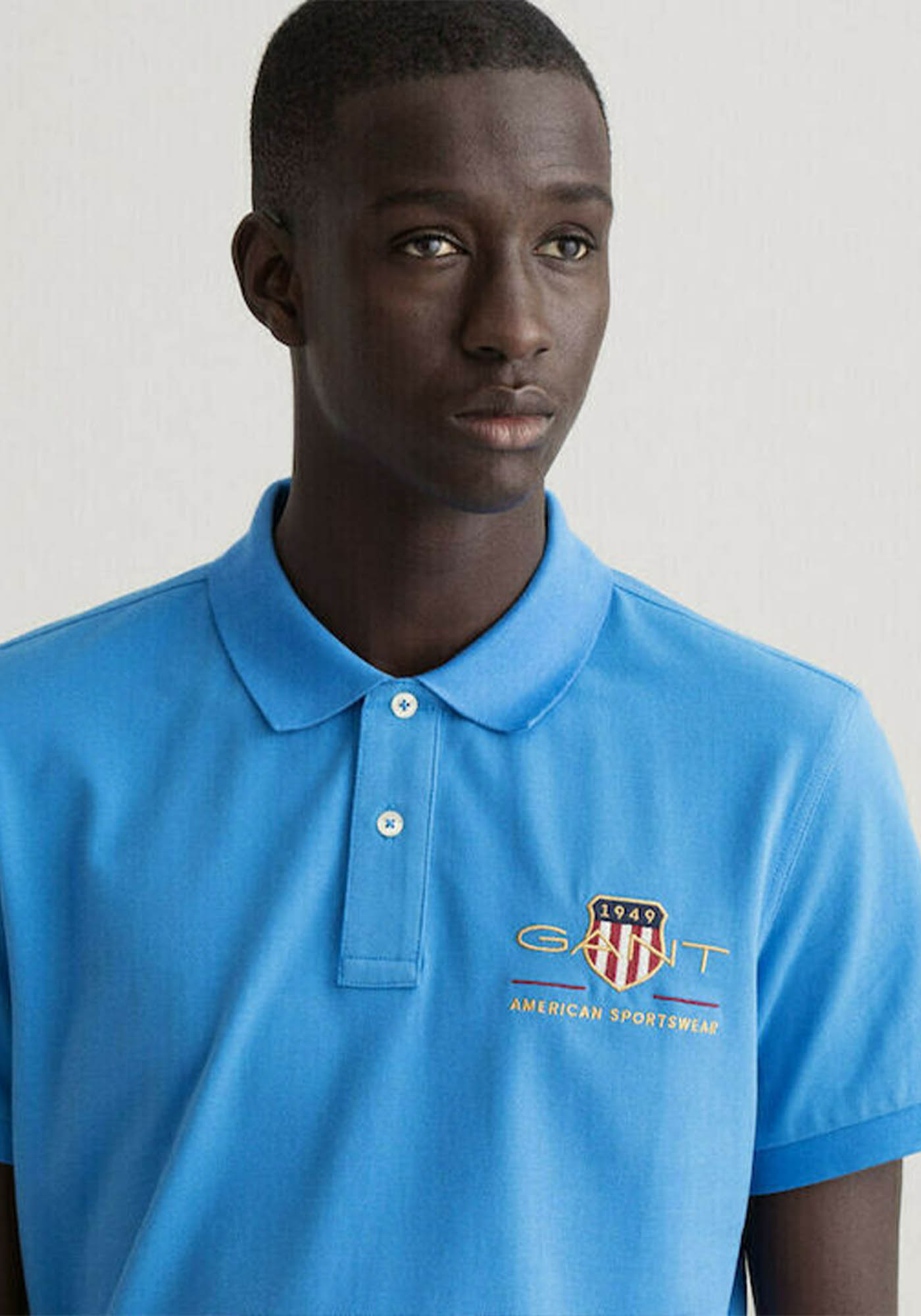 Gant Piqué Polo Μπλούζα της σειράς Archive Shield - 2002014 471 Day Blue