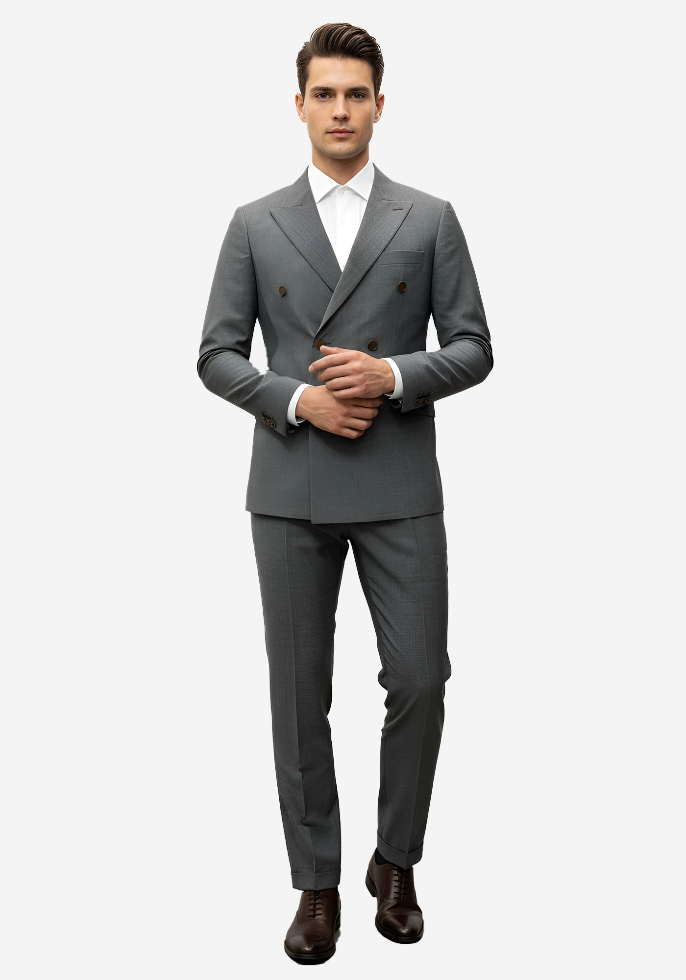 Guy Laroche 2 Pieces Σταυρωτό Κοστούμι της σειράς Micro - BREW21115 957 096R 3 Grey