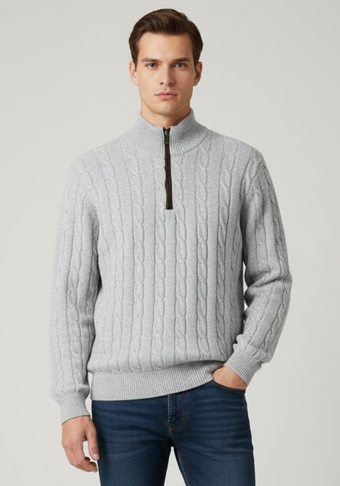 Guy Laroche Pullover της σειράς Knit Troyer - GL2229208 10 Grey