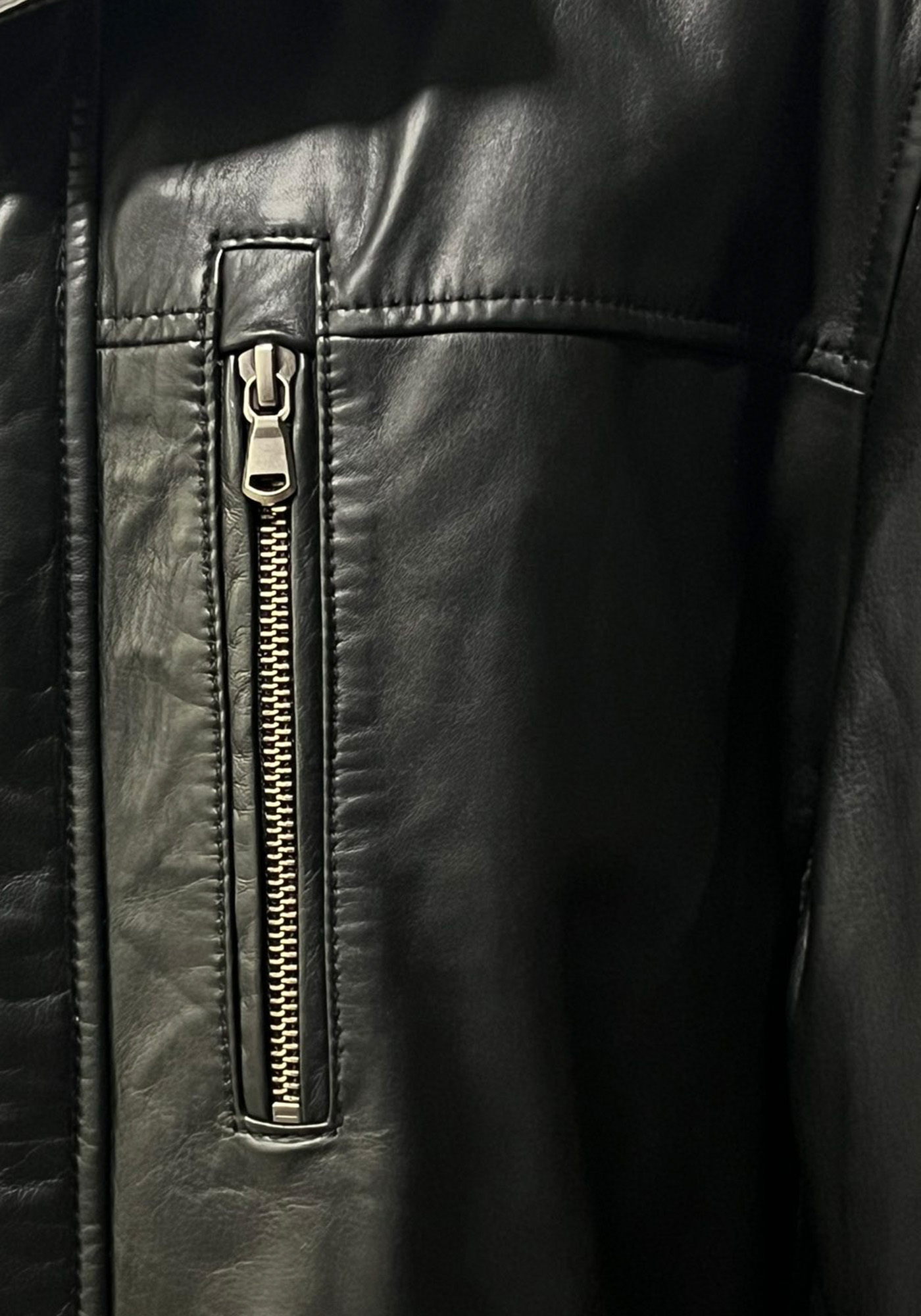 Guy Laroche Δερμάτινο Jacket της σειράς Racer - GL836 04 Black φωτογραφία