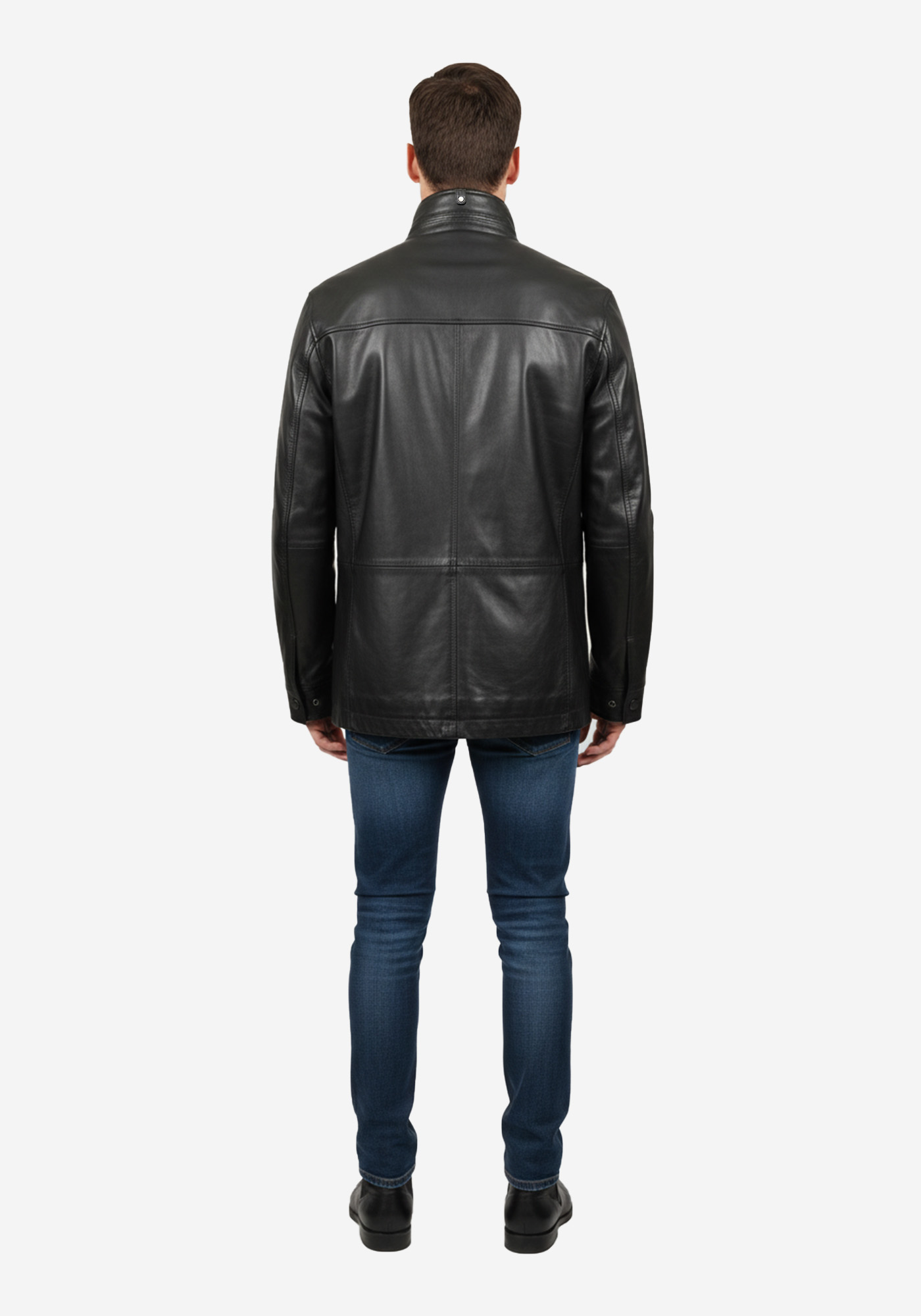 Guy Laroche Δερμάτινο Jacket της σειράς Racer - GL836 04 Black φωτογραφία