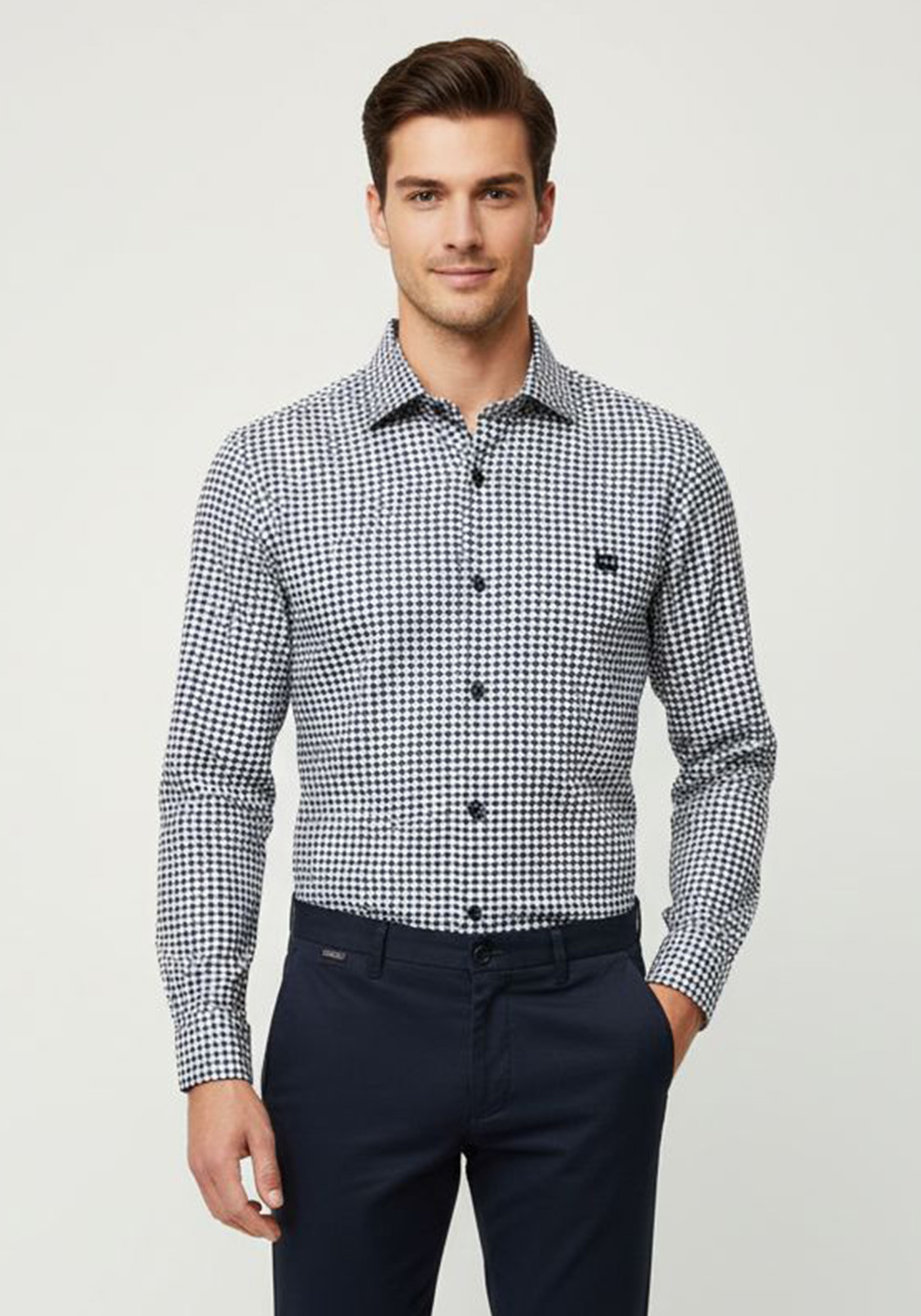 Guy Laroche Πουκάμισο της σειράς Micro - GLES18750 CL 4 Blue