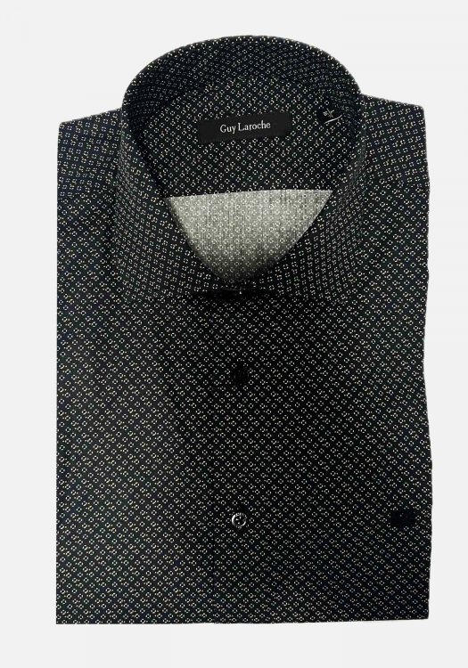 Guy Laroche Πουκάμισο της σειράς Print - GLEW28710/ CL 1 Blue Black φωτογραφία