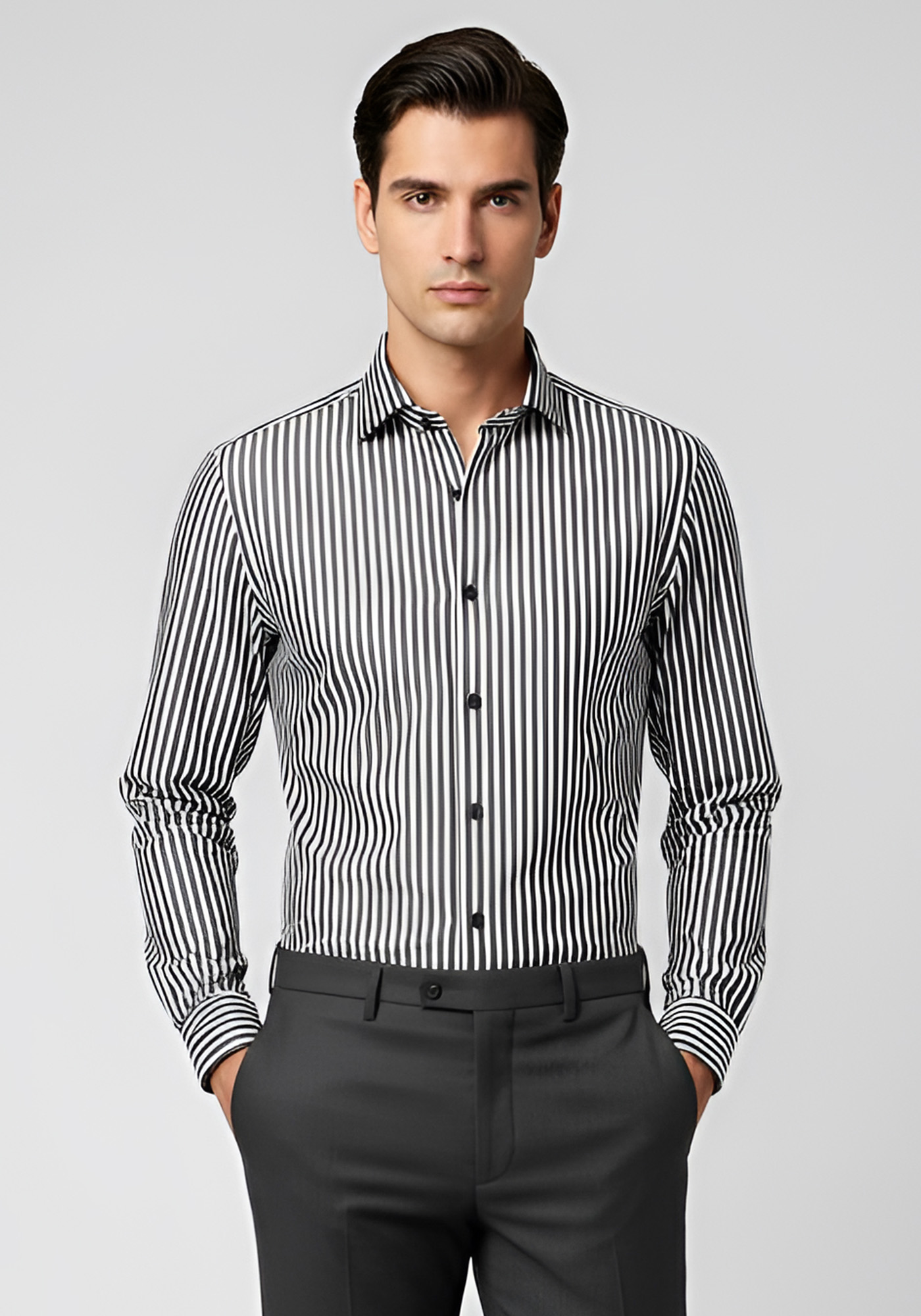 Guy Laroche Πουκάμισο της σειράς Stripe - GLEW28238/ CL 1 Black