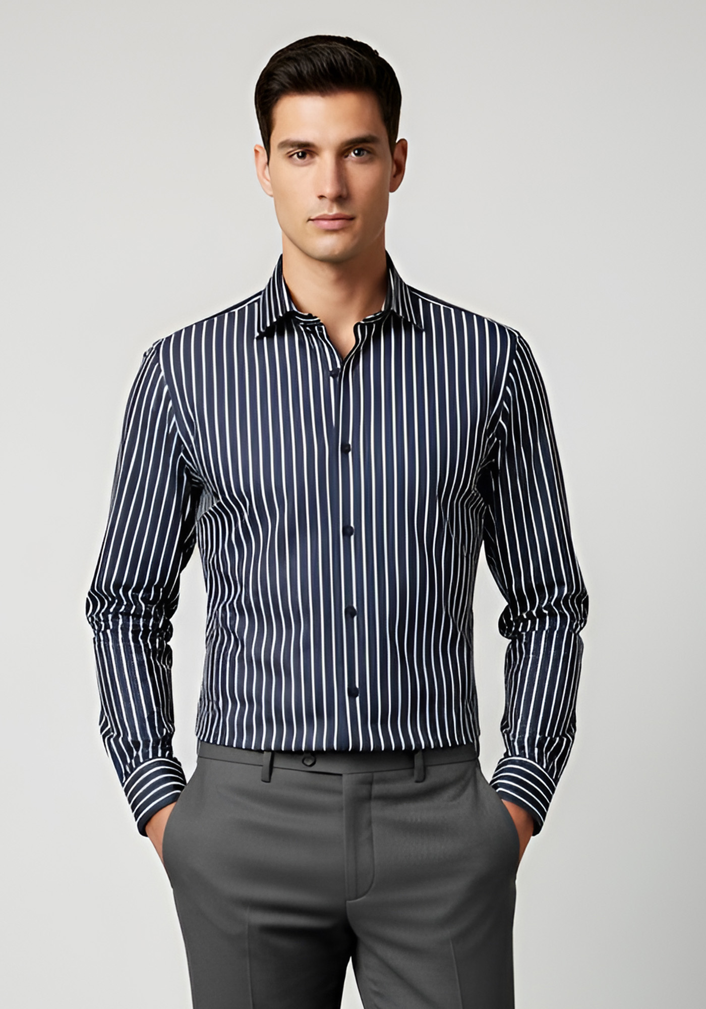 Guy Laroche Πουκάμισο της σειράς Stripe - GLEW28260/ CL 5 Blue