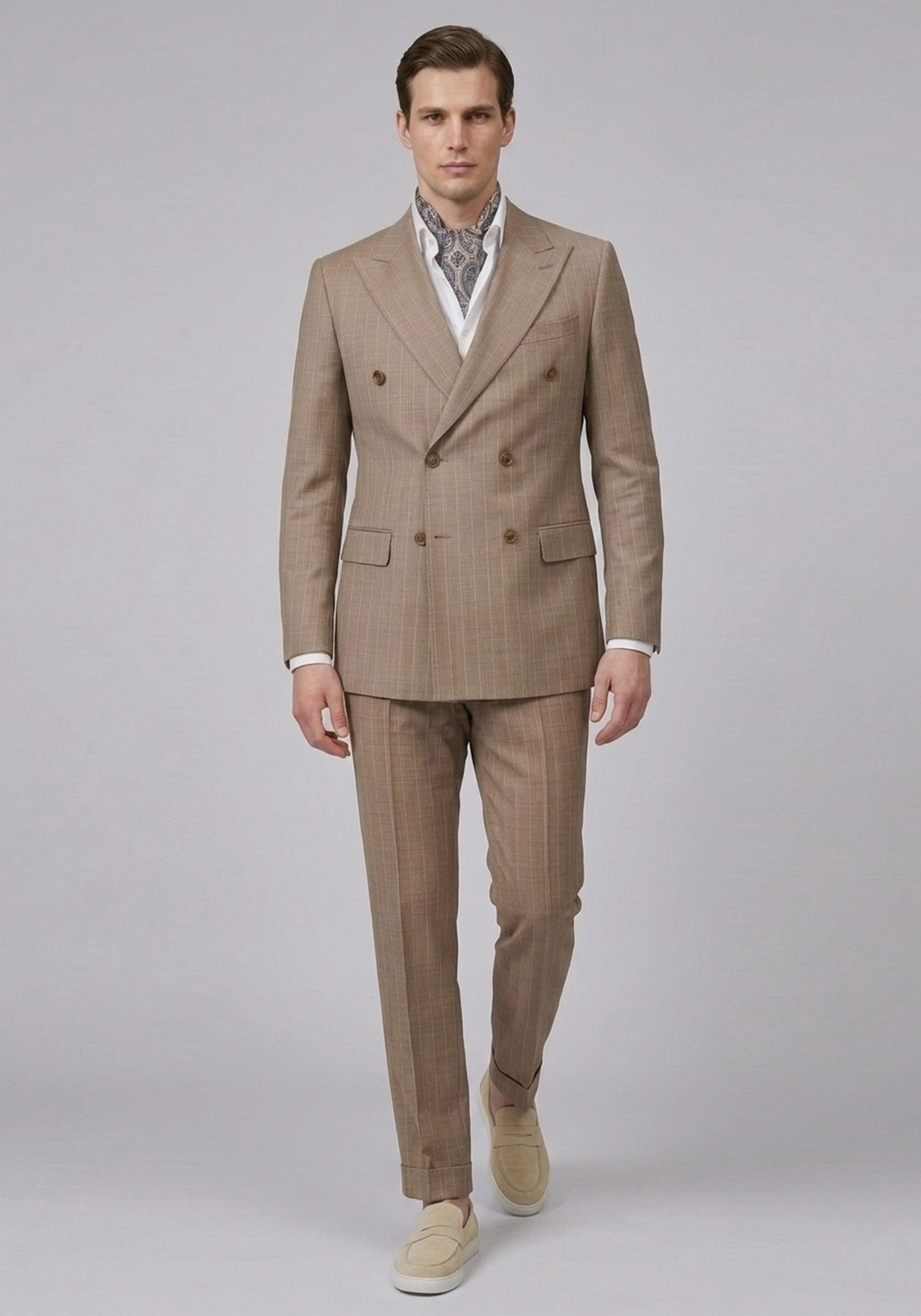 Guy Laroche Σταυρωτό Κοστούμι Strpe - GLFS11139 10757 09 05 Μπεζ