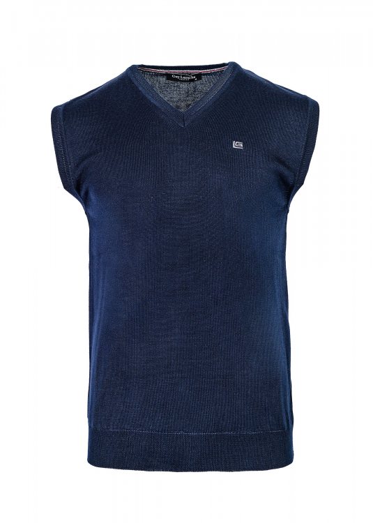 Guy Laroche Αμάνικο Pullover σε κανονική γραμμή - GL0327808 02 Blue