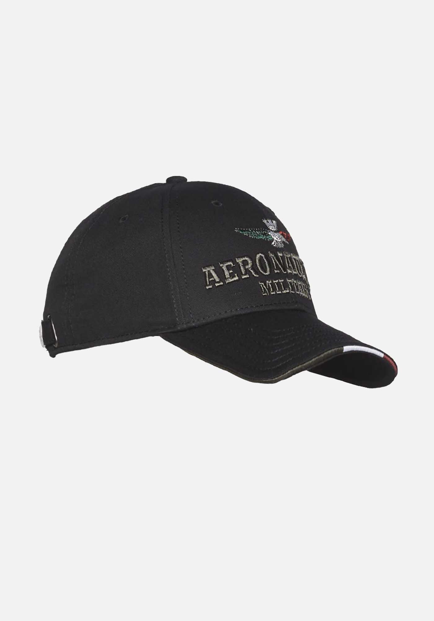 Aeronautica Militare Καπέλο της σειράς Baseball - HA1136 34300 Jet Black