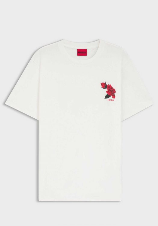 HUGO Κοντομάνικη T-shirt Dikerd - 50564024 102 Natural