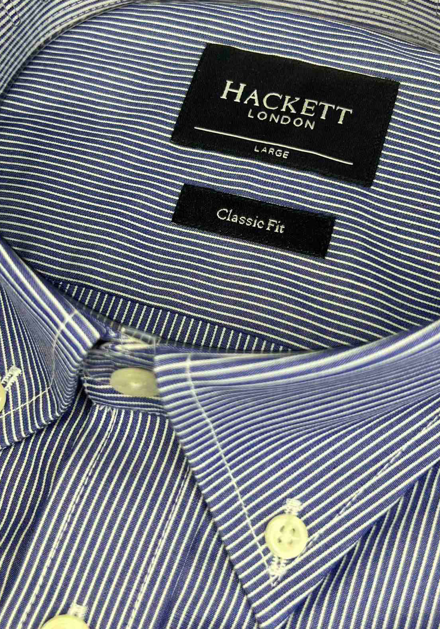 Hackett Πουκάμισο Stripe - HM302589 551 Blue φωτογραφία