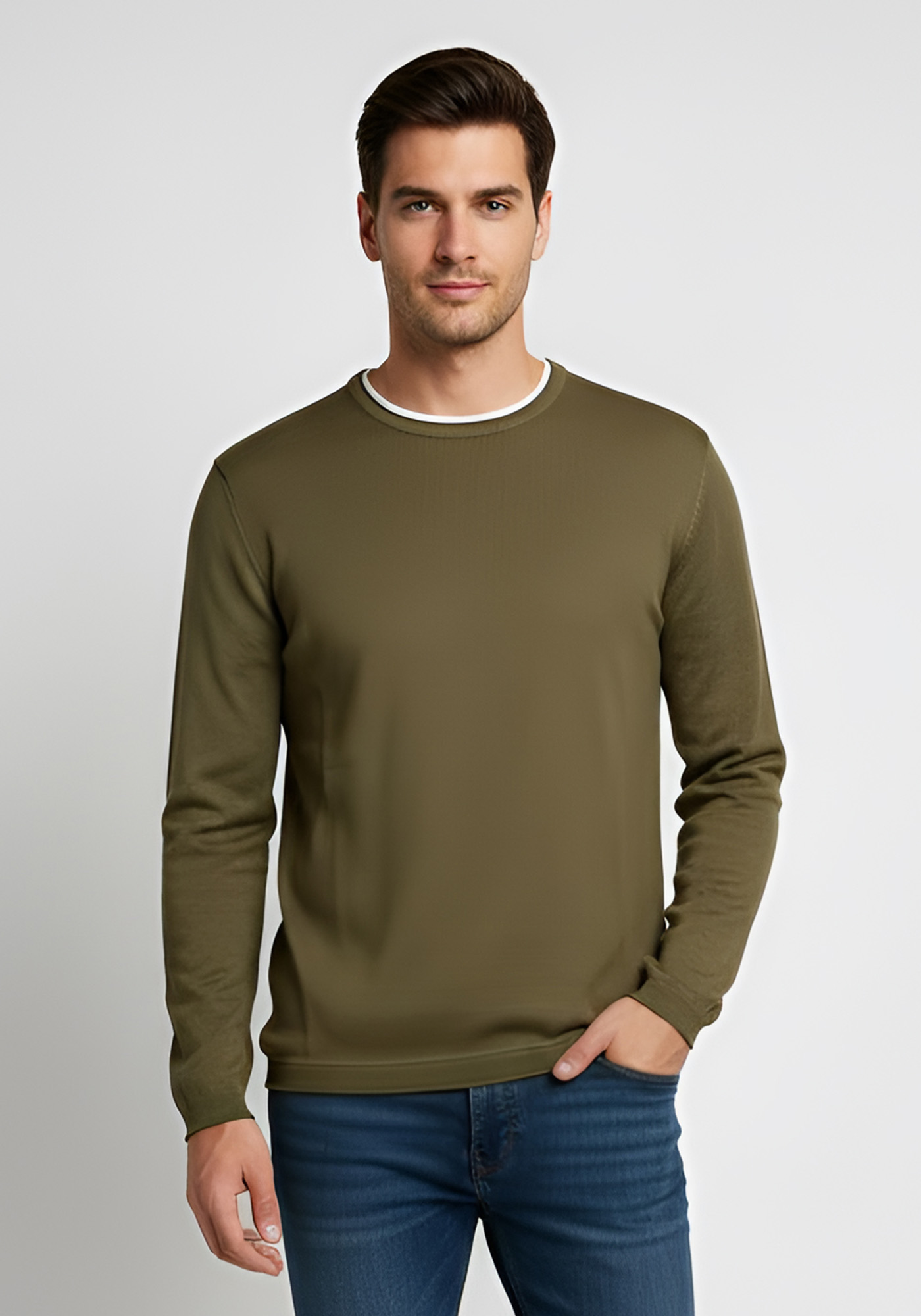 Hamaki Ho Pullover της σειράς Basic - MI3162H Mush Khaki