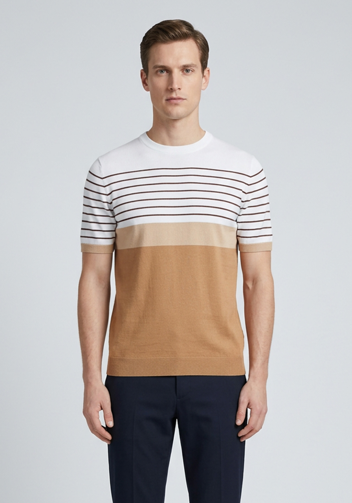 Hamaki Ho Μπλούζα Striped Jersey - ME3212H BI Bez White