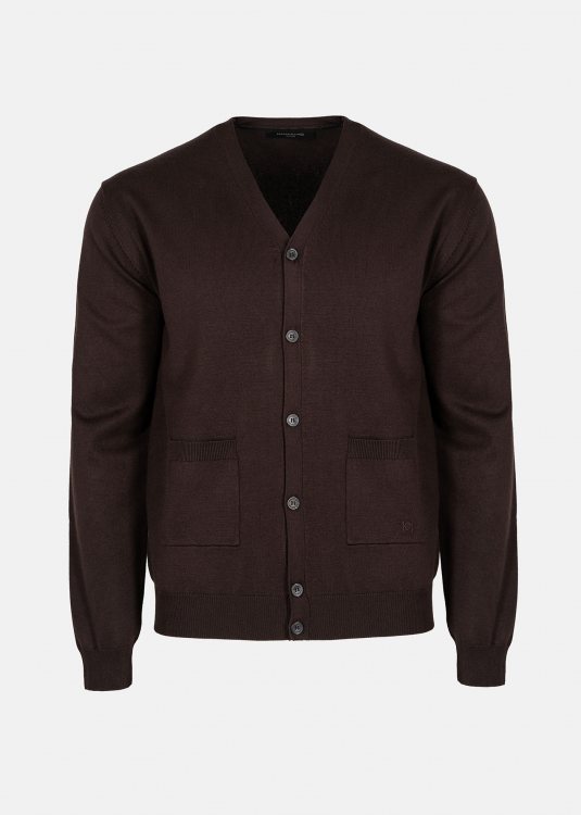 Hamaki Ho Πλεκτή ζακέτα της σειράς Button - MI3041H Brown