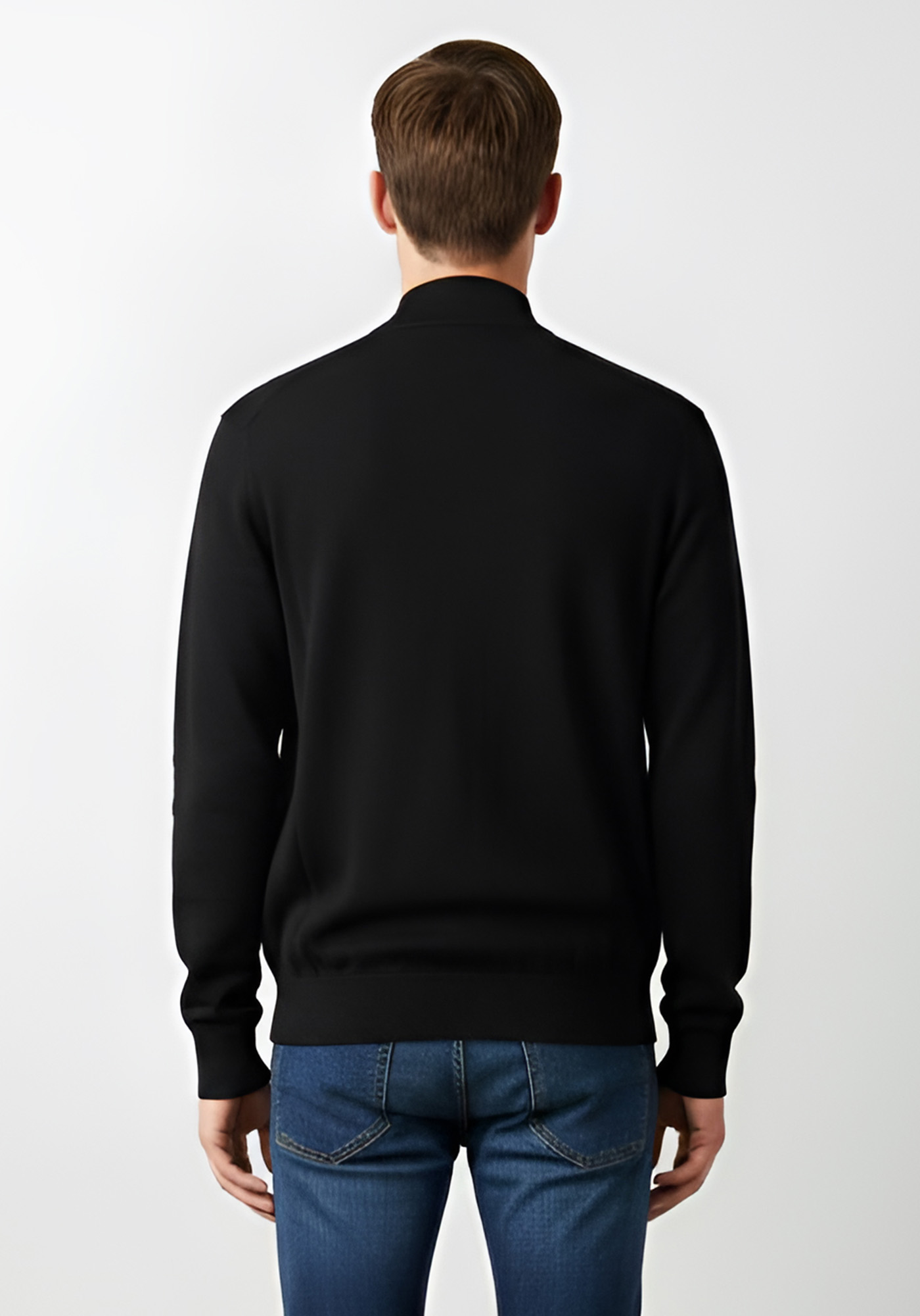 Hamaki Ho Πλεκτή ζακέτα της σειράς Zip - MI3159H Black φωτογραφία