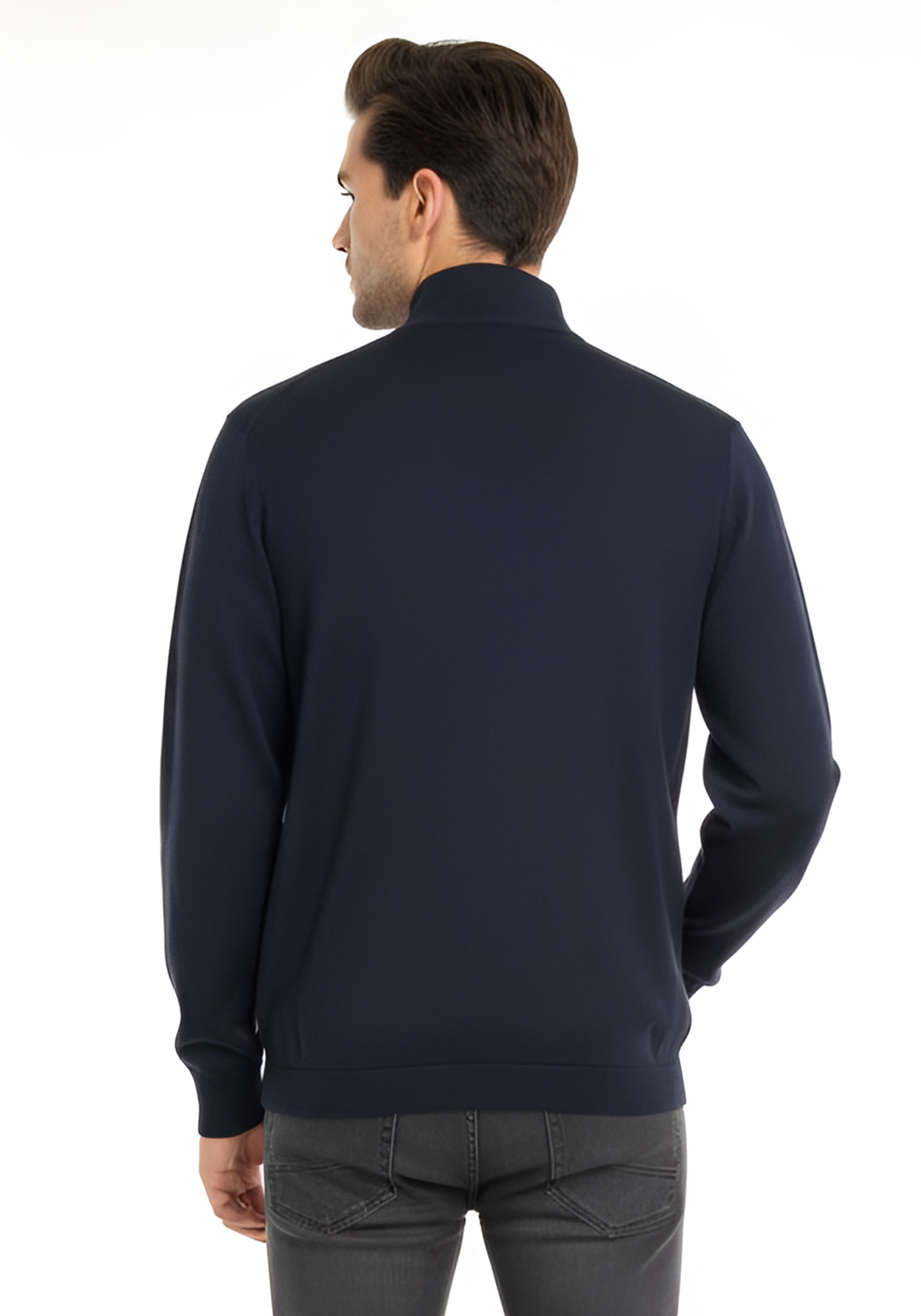 Hamaki Ho Πλεκτή ζακέτα της σειράς Zip - MI3159H Blue φωτογραφία