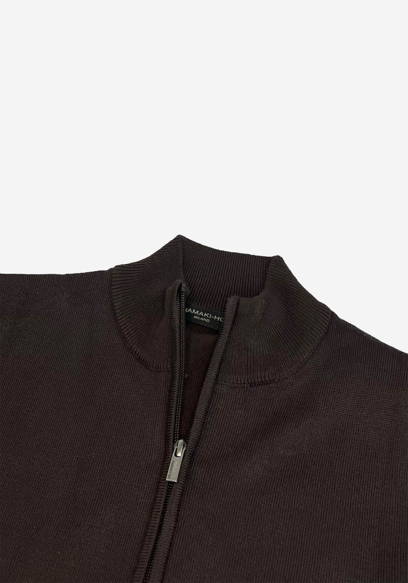 Hamaki Ho Πλεκτή ζακέτα της σειράς Zip - MI3159H Brown φωτογραφία