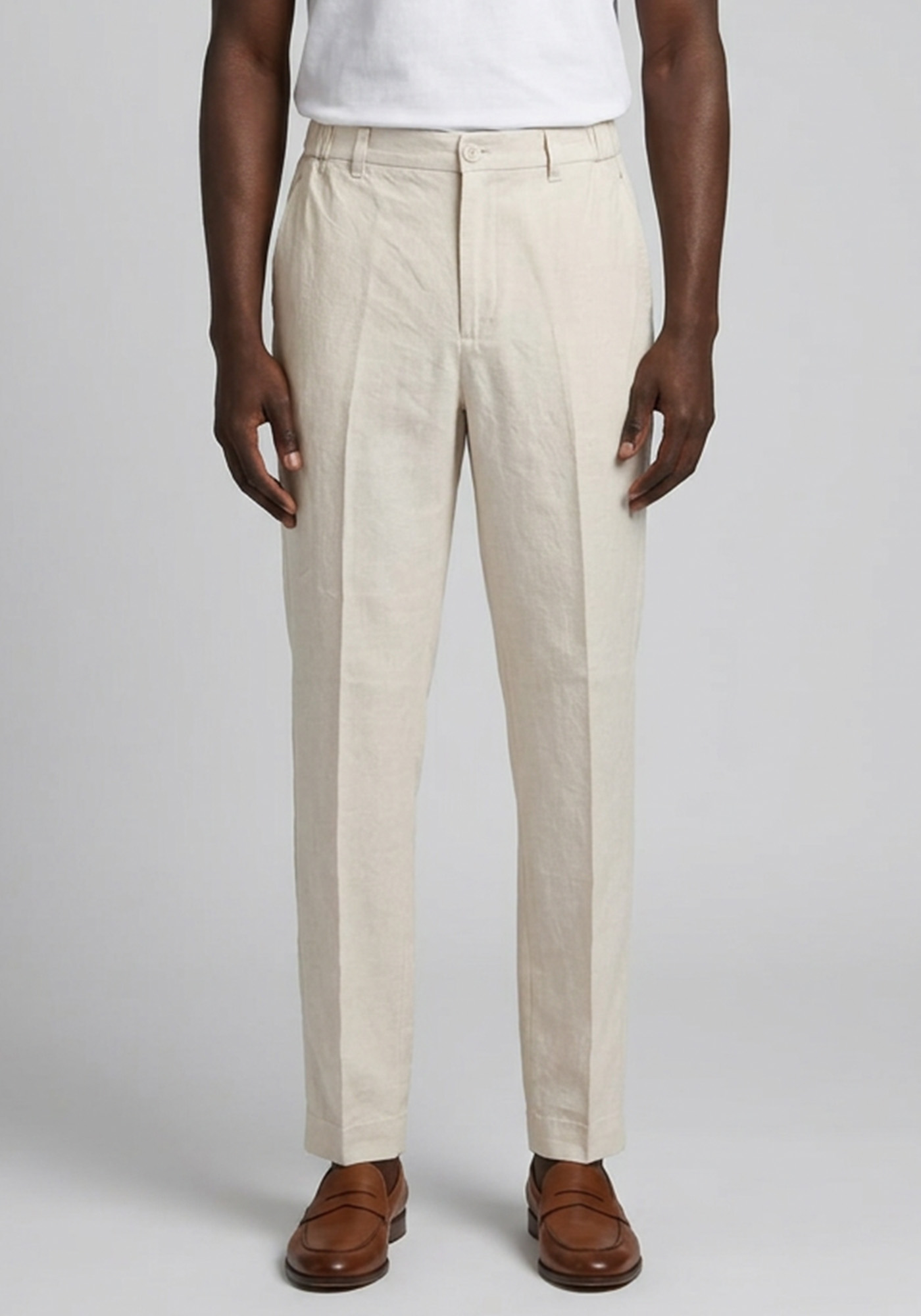 Hamaki Ho Λινό Παντελόνι Linen - PSE1839H Bez