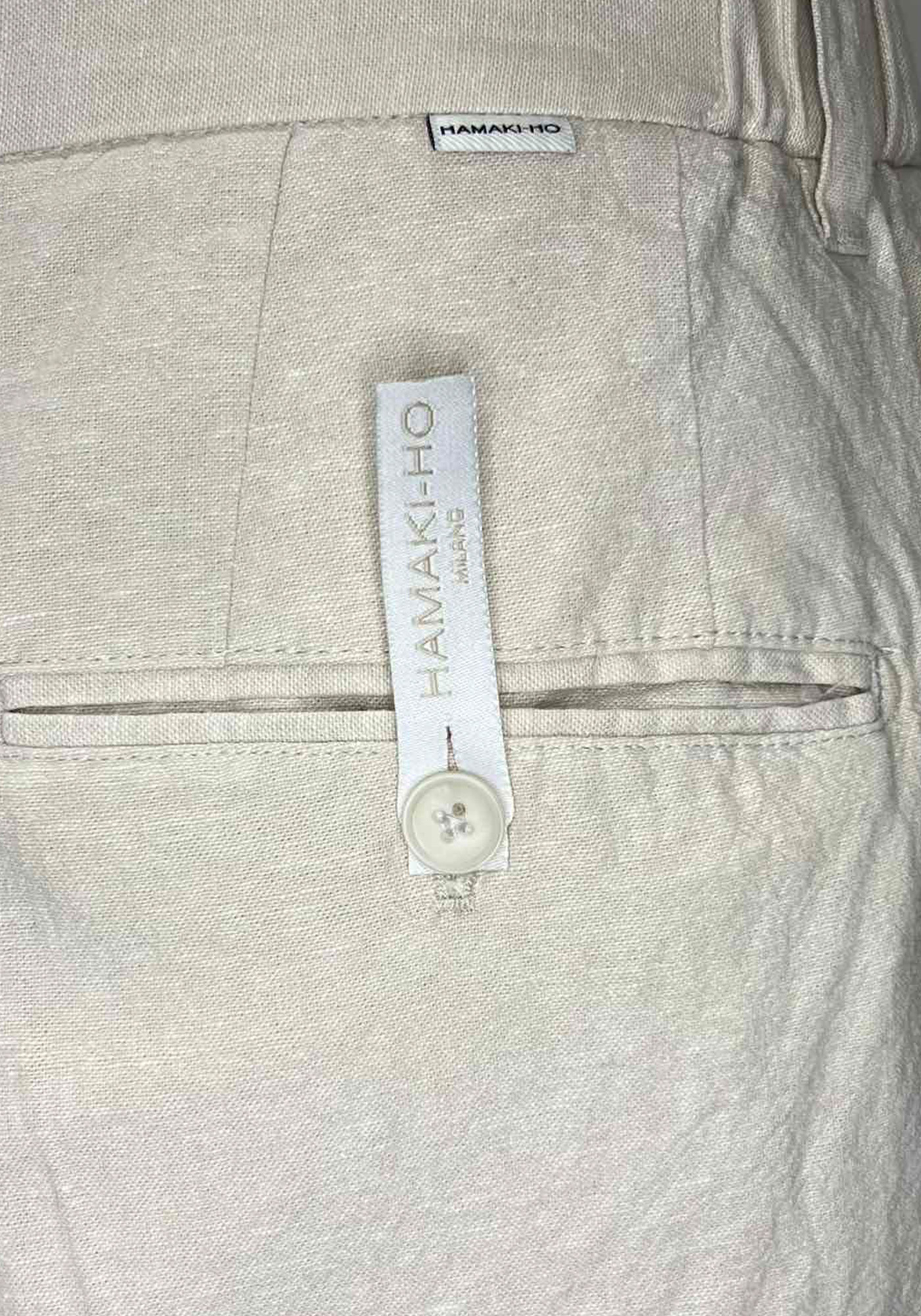 Hamaki Ho Λινό Παντελόνι Linen - PSE1839H Bez