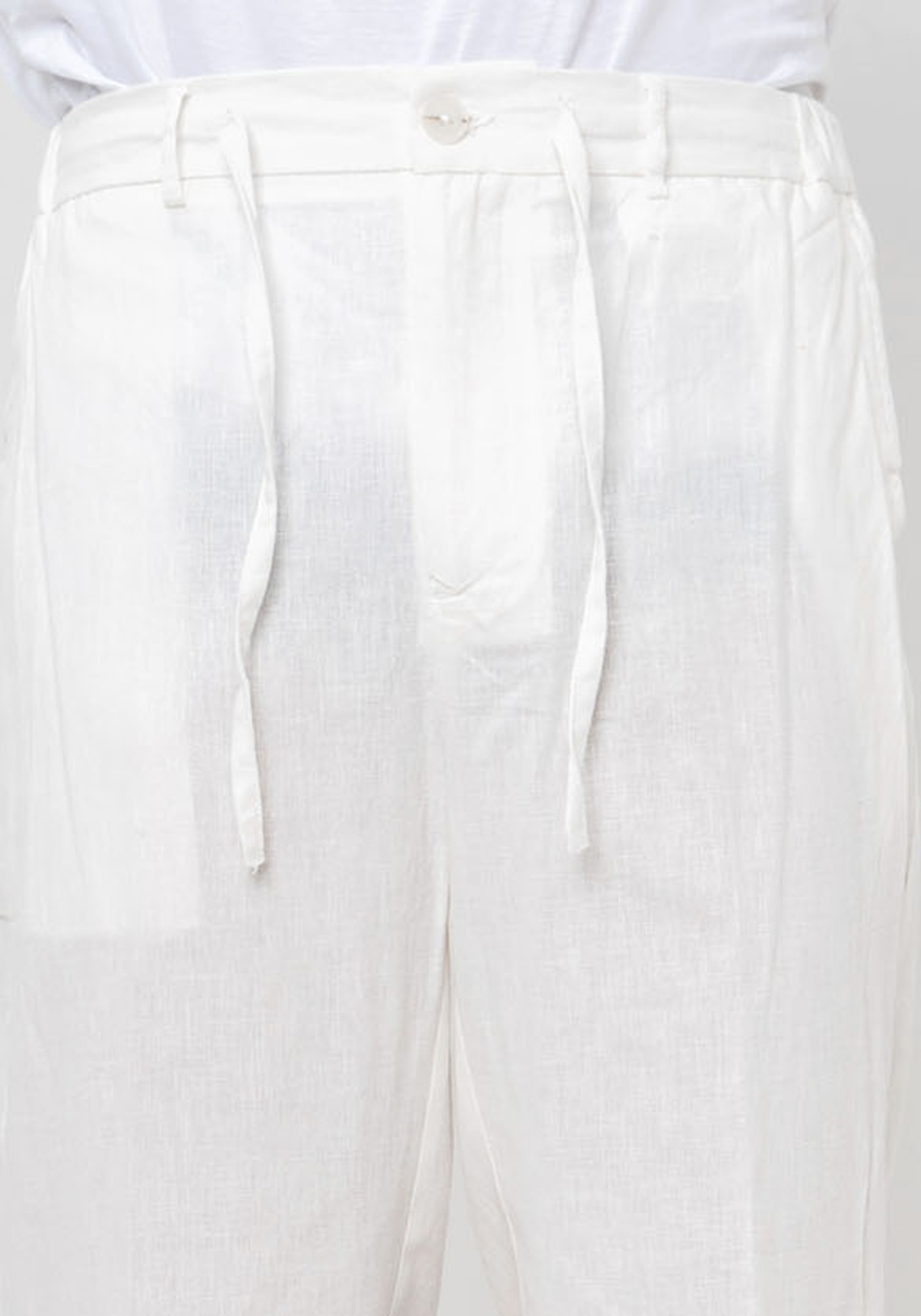Hamaki Ho Λινό Παντελόνι της σειράς Chino - PSE1753H Off White