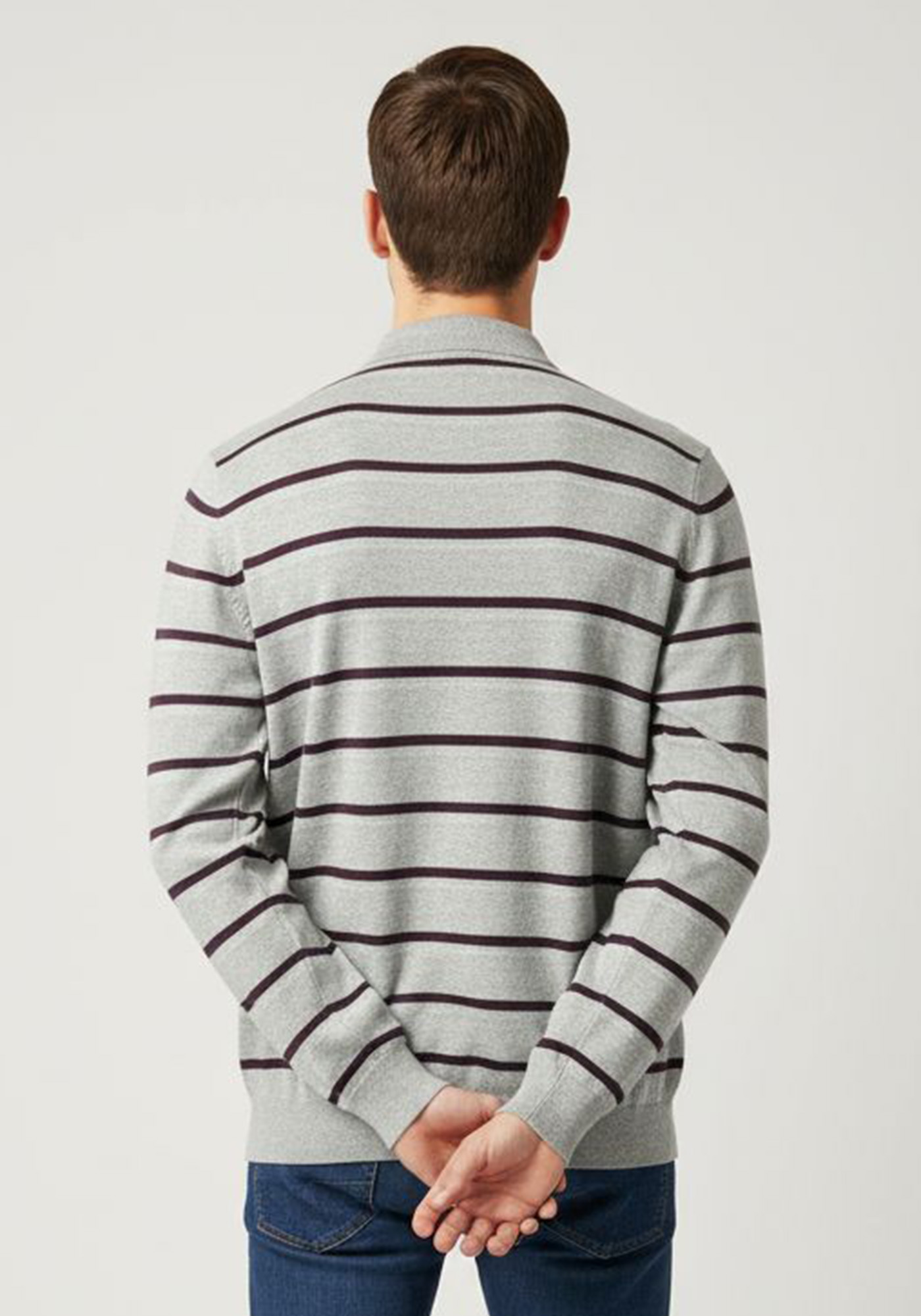 IKKS Polo Μπλούζα της σειράς Polo - IPKOKLSO E3F21 Grey Stripes φωτογραφία