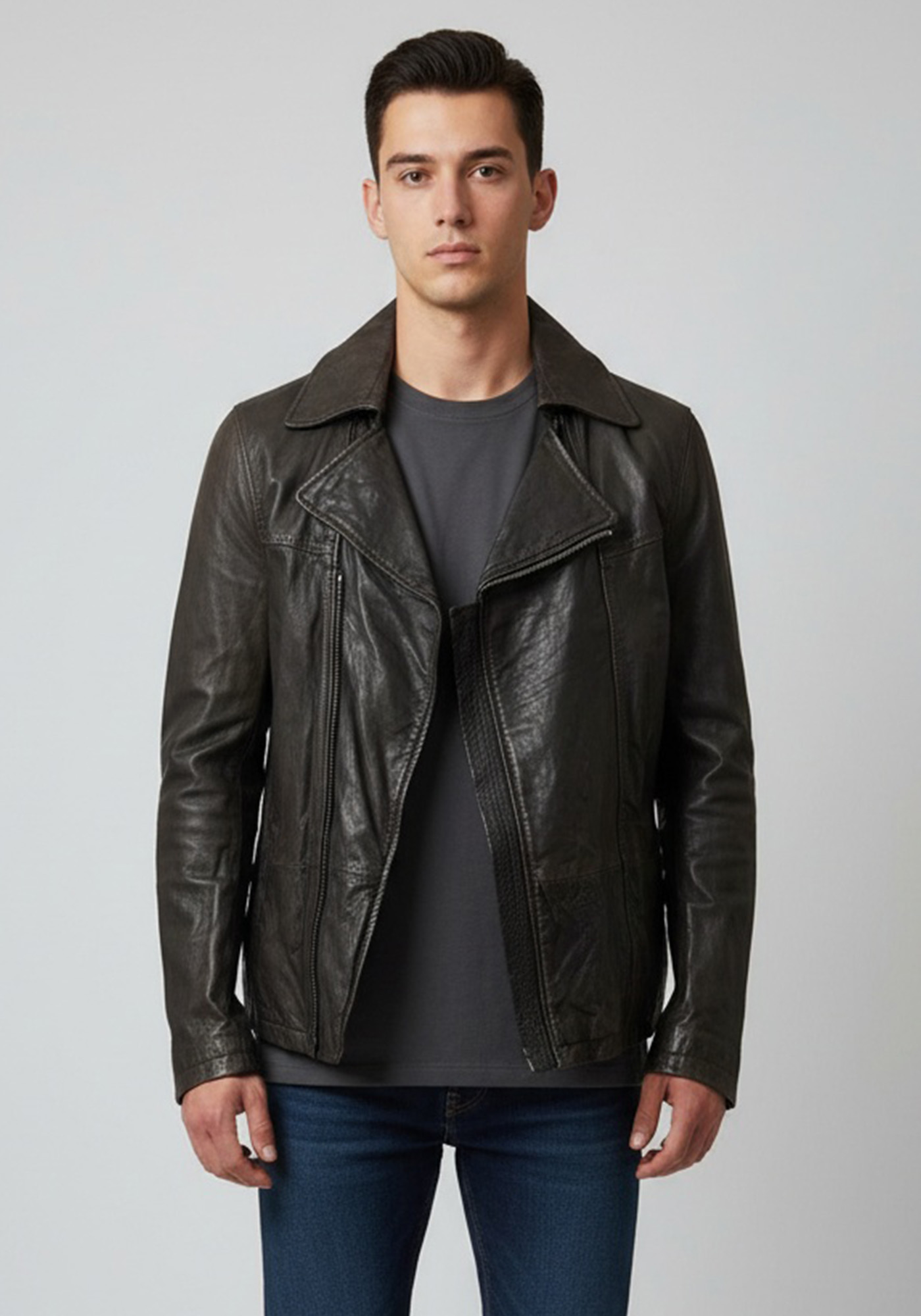 IKKS IKKS Δερμάτινο Μπουφάν της σειράς Origin - 605420 234683 Bronze Fonce