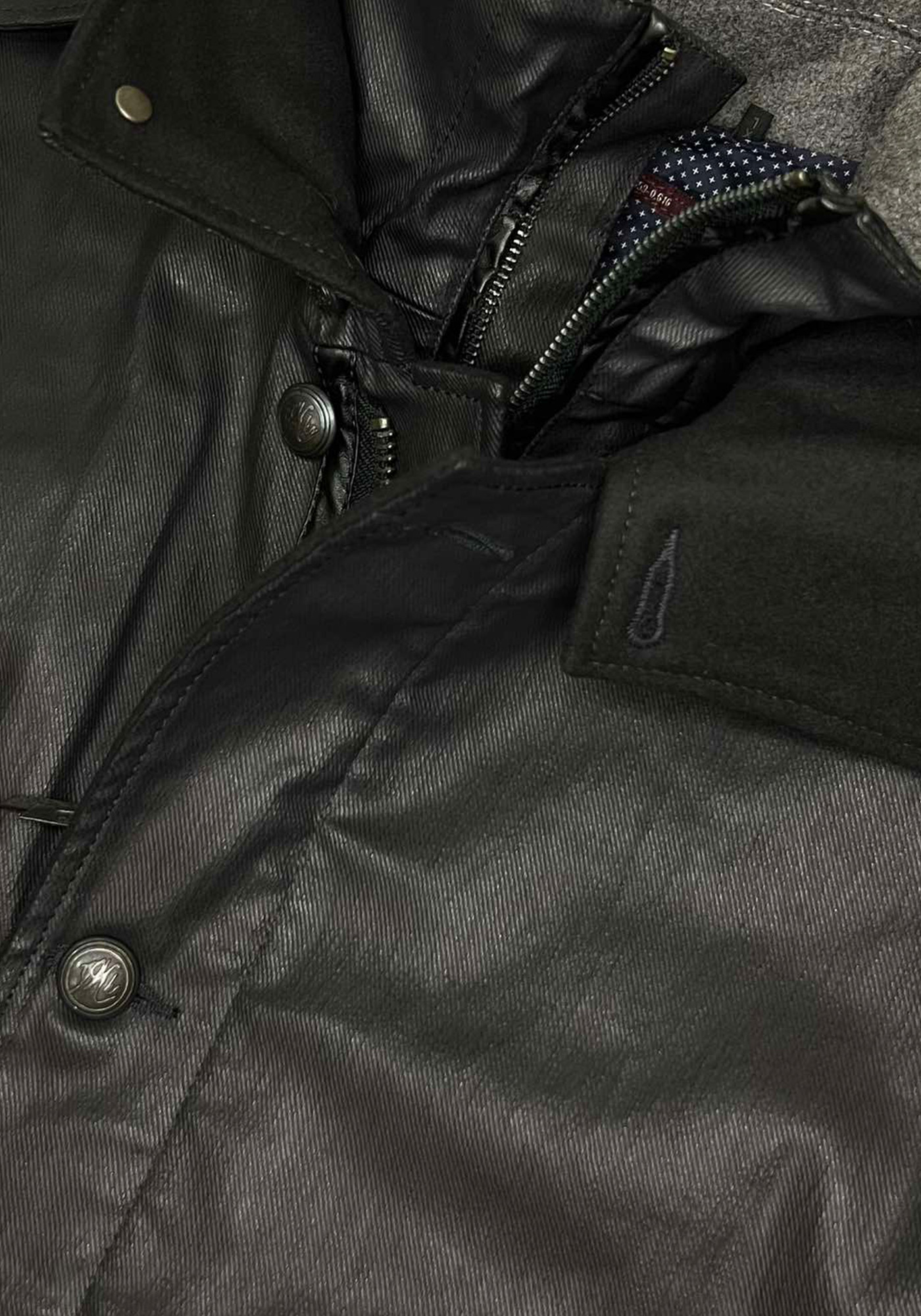 Ikks Κερωμένο Μπουφάν της σειράς Fua - MA44033 49 Black φωτογραφία