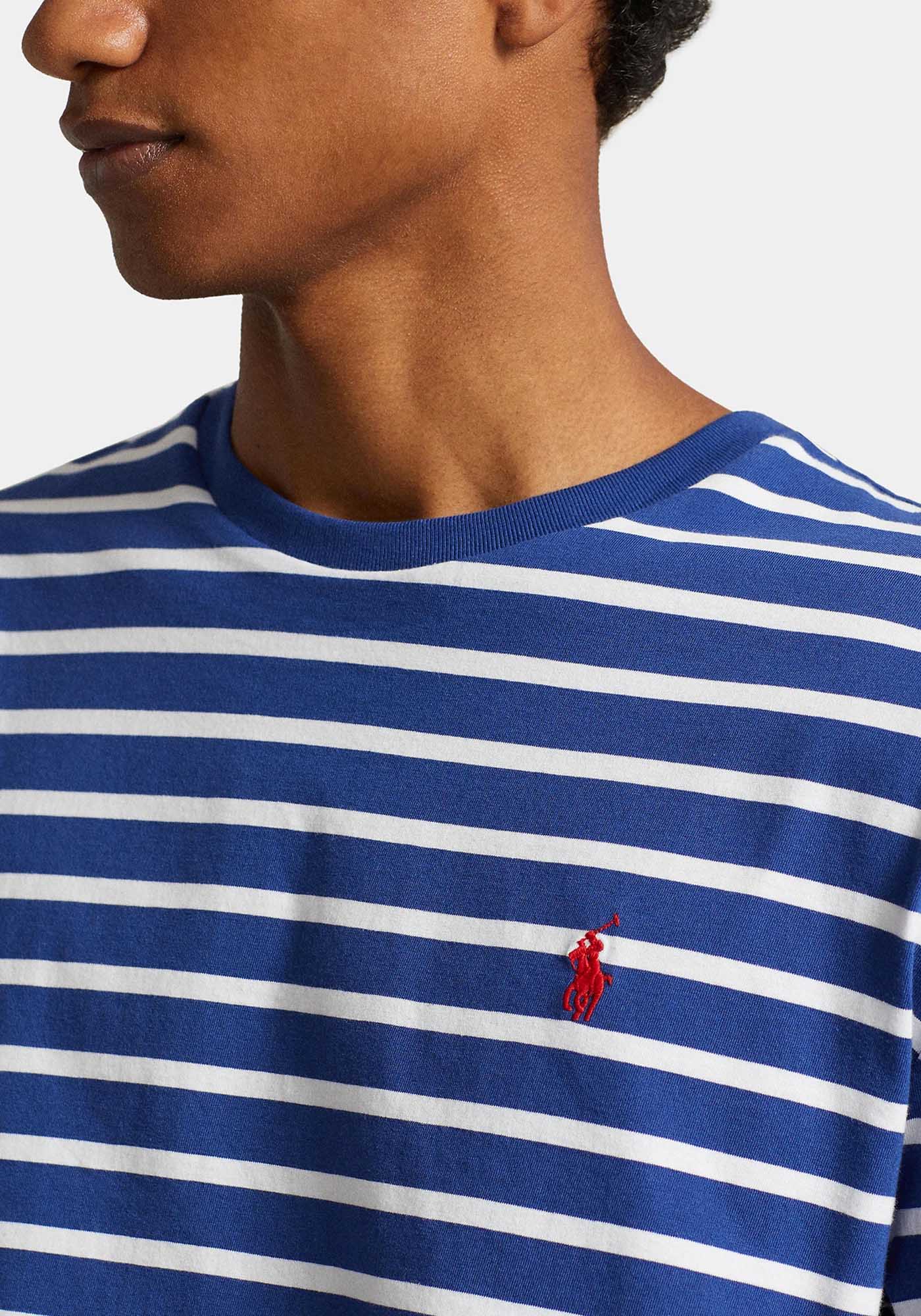 Polo Ralph Lauren Μπλούζα της σειράς Striped Jersey - 710934662 001 New England Blue/White