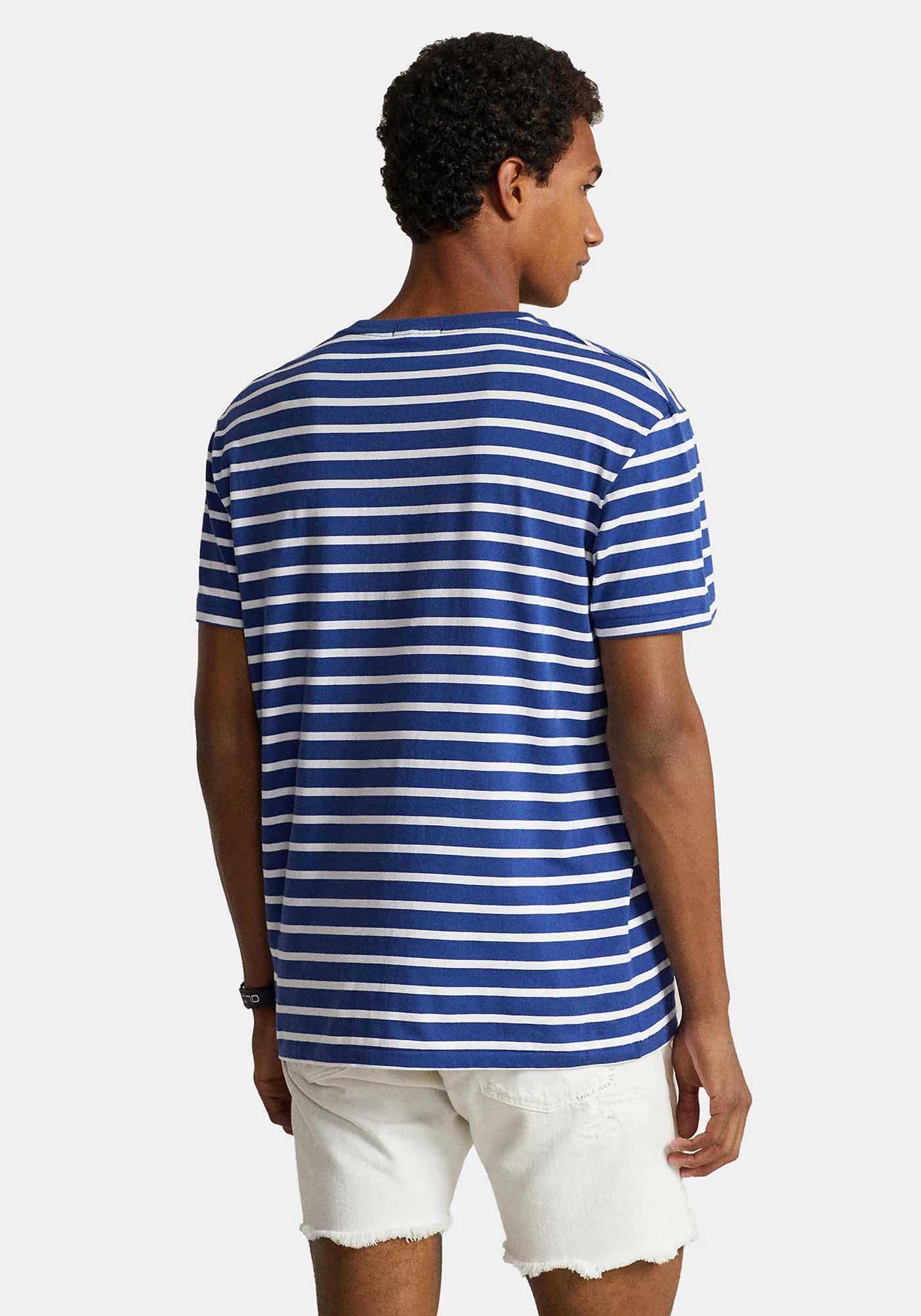 Polo Ralph Lauren Μπλούζα της σειράς Striped Jersey - 710934662 001 New England Blue/White