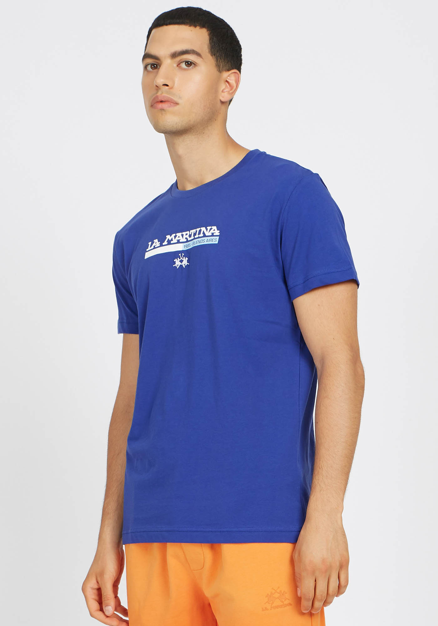 La Martina Κοντομάνικη Μπλούζα της σειράς Jersey - VMR010 JS206 07085 Clematis Blue