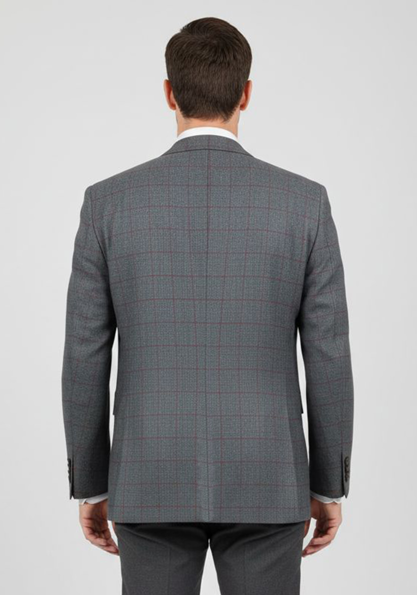 John Barrit Σακάκι της σειράς Check - 2866 31805 250 Grey Check φωτογραφία