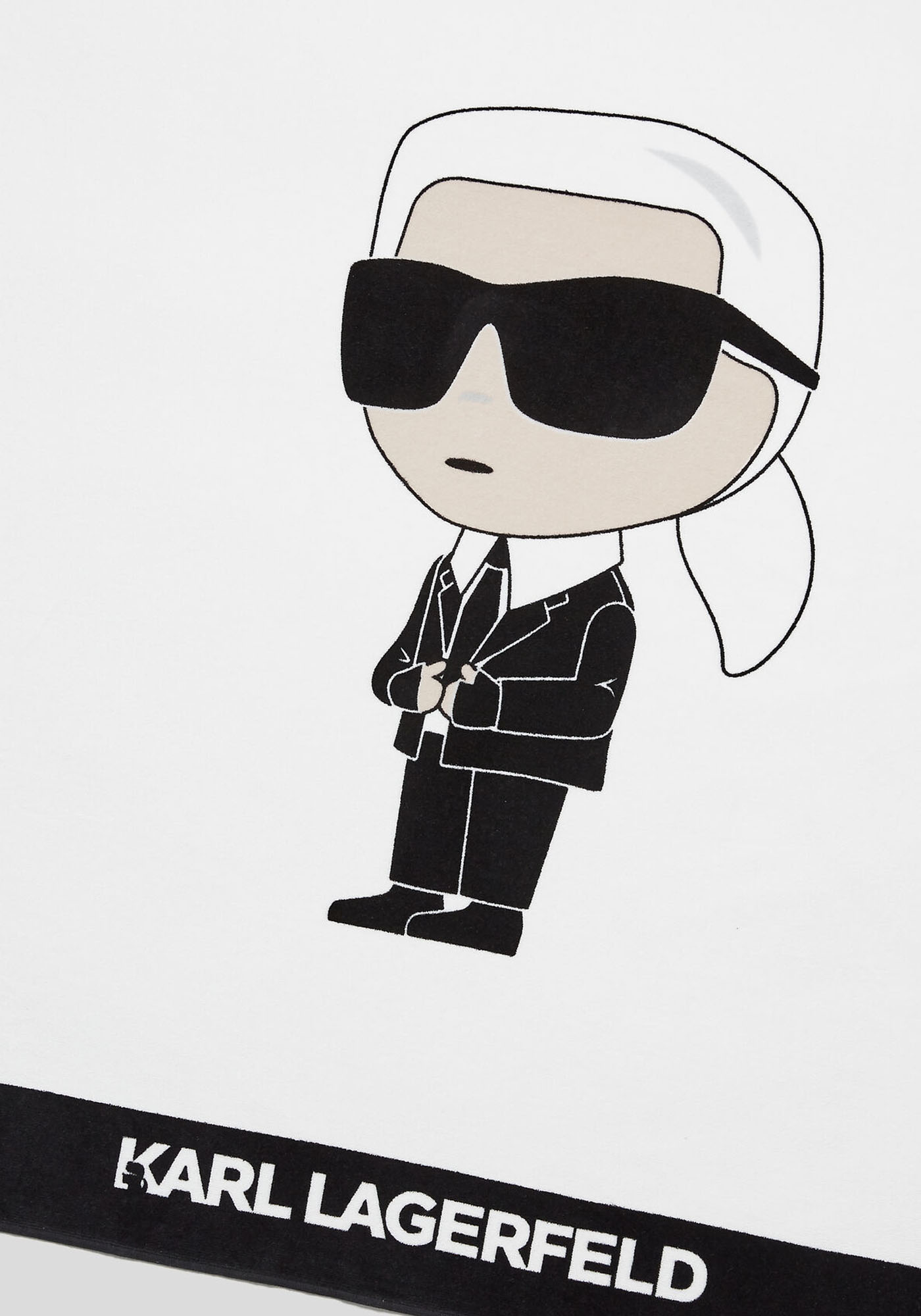 KARL Lagerfeld Πετσέτα Θαλάσσης της σειράς K Ikonik - 230W3958 998 Black White φωτογραφία