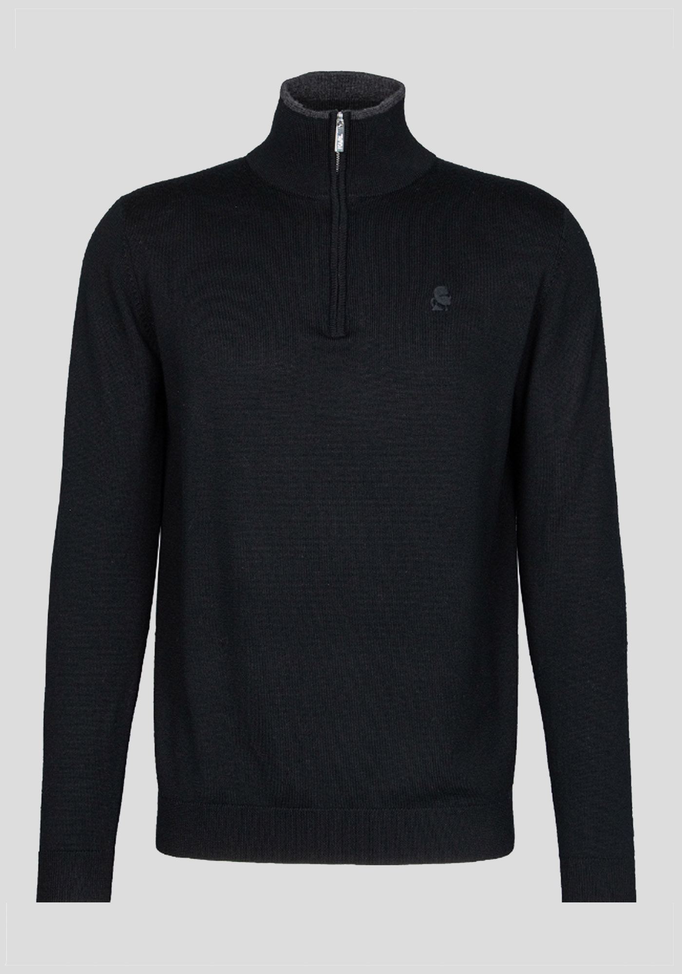 Karl Lagerfeld Pullover της σειράς Zip Troyer - 655008 544399 990 Black