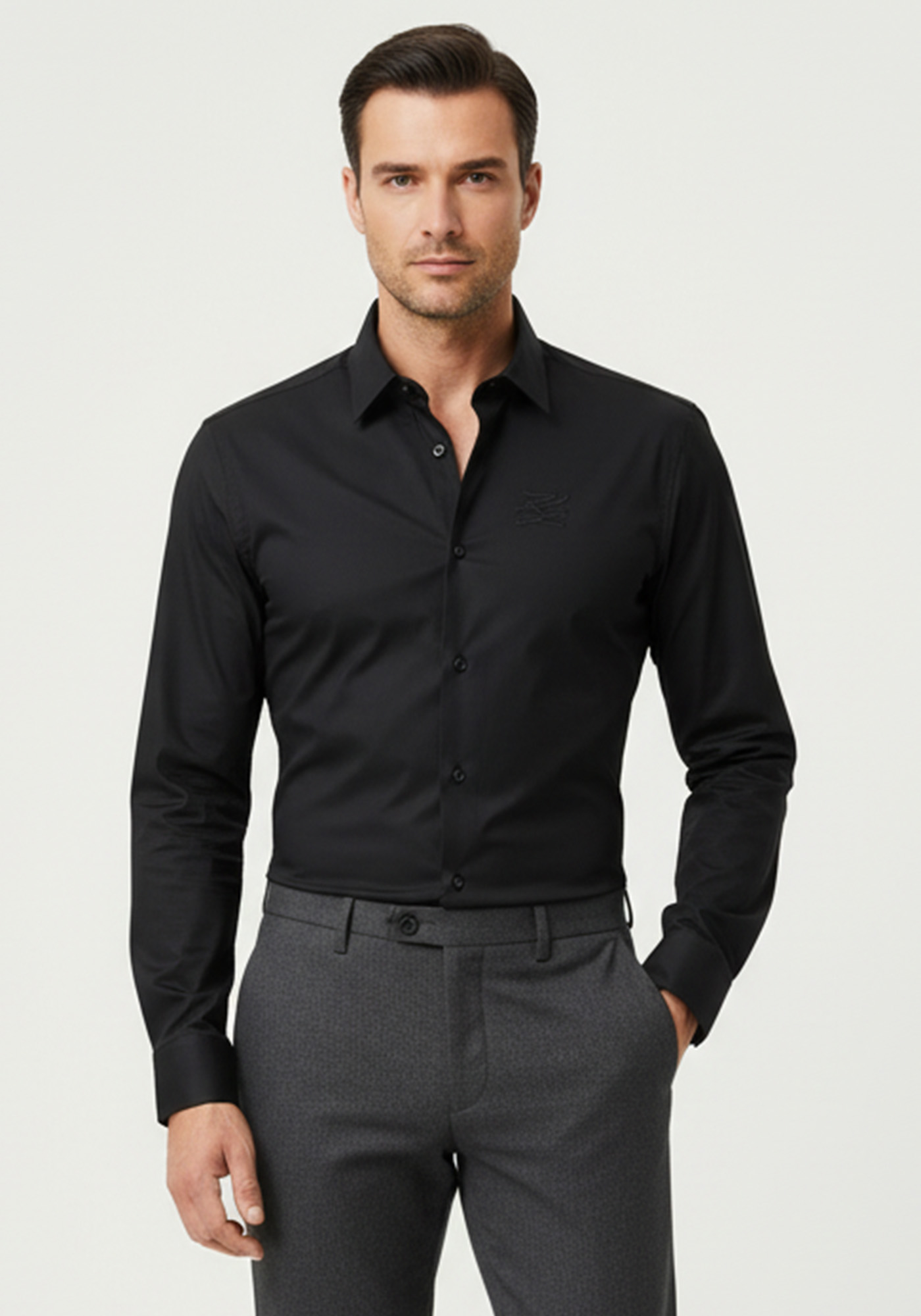 Karl Lagerfeld Shirt της σειράς Basic - 605080 554680 990 Black