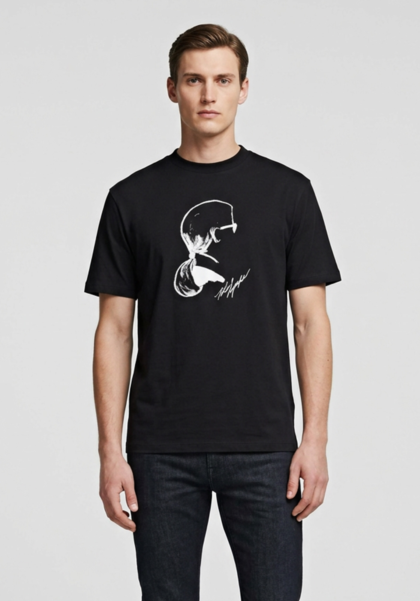 Karl Lagerfeld T Shirt Crewneck - 755146 562224 990 Black