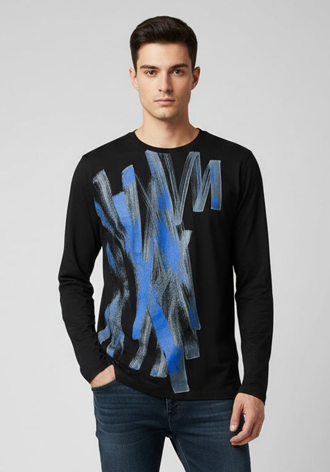 Karl Lagerfeld T Shirt της σειράς Crewneck - 63269 536 90 Black