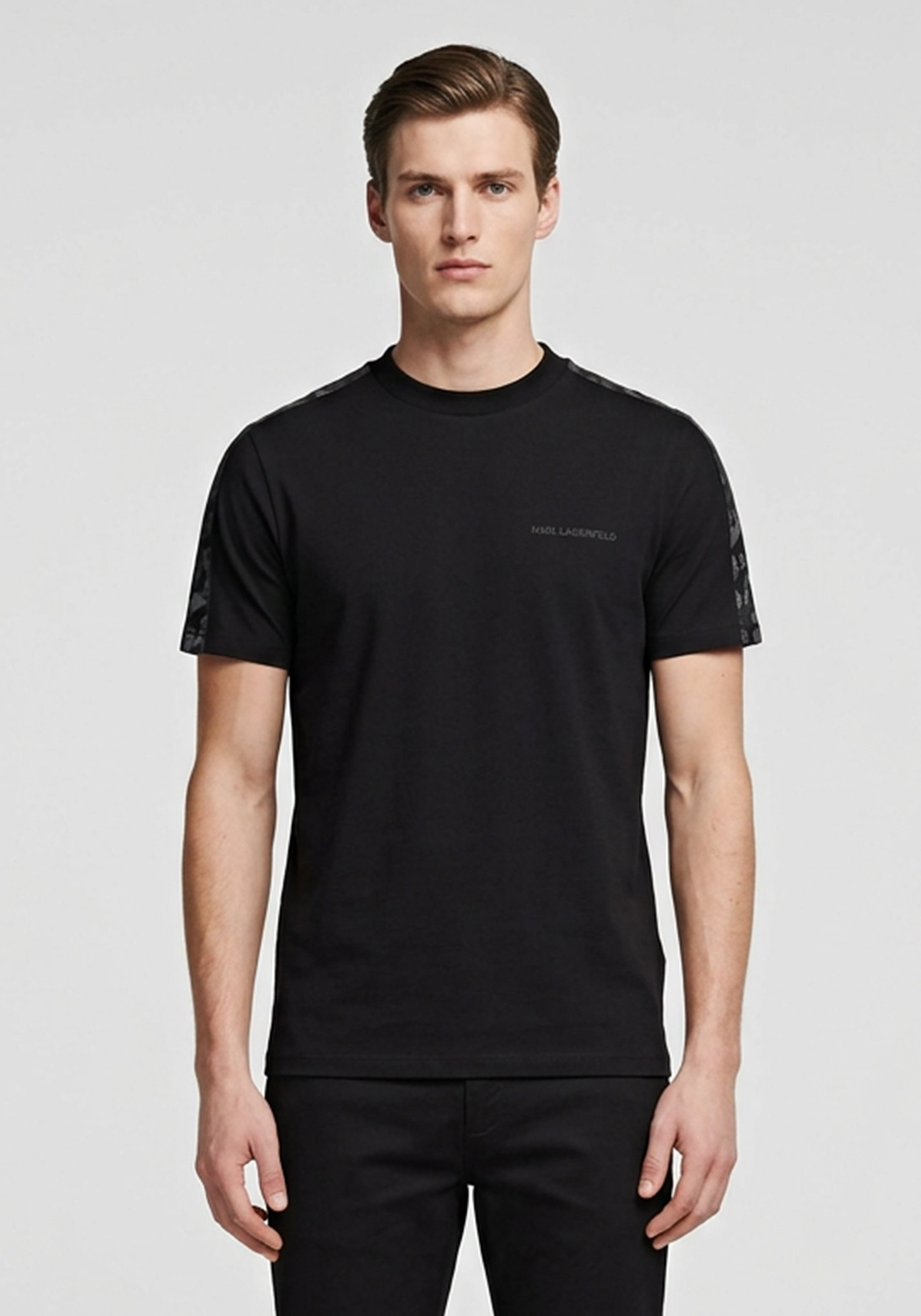 Karl Lagerfeld T Shirt της σειράς Crewneck - 755049 554221 990 Black