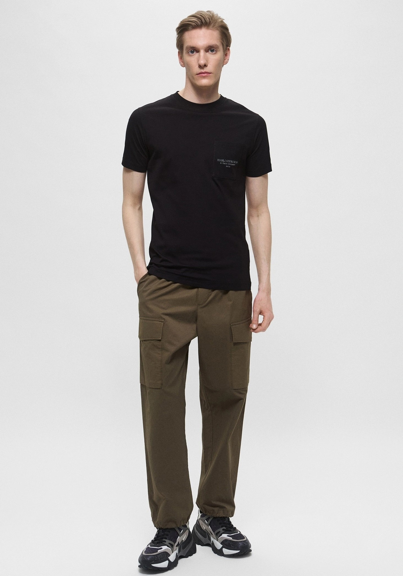 Karl Lagerfeld T Shirt της σειράς Crewneck - 755062 552241 990 Black