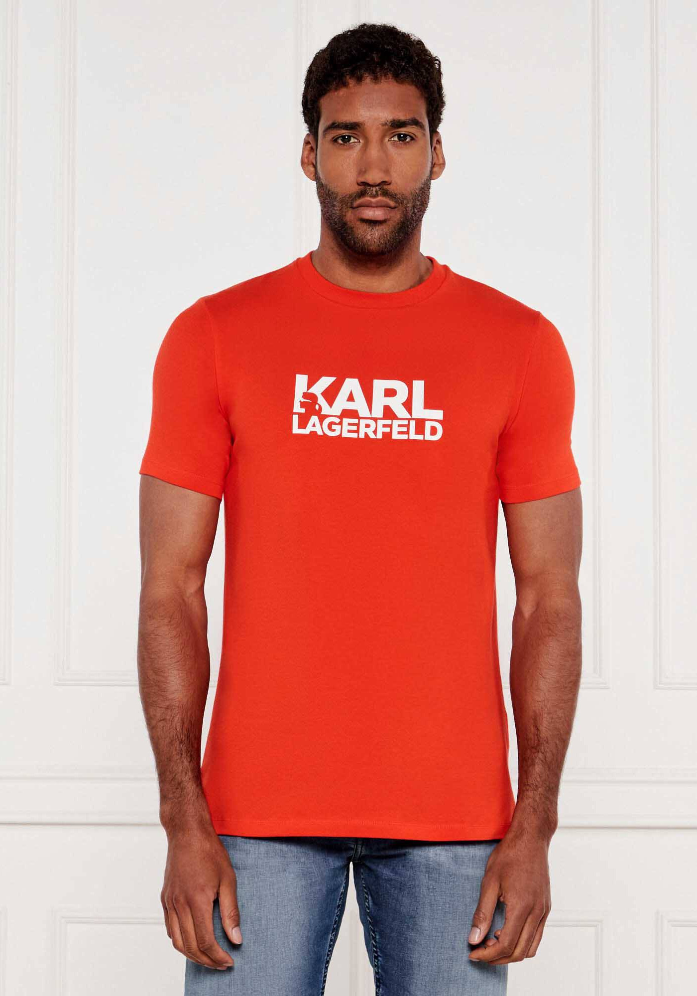 Karl Lagerfeld T Shirt της σειράς Crewneck - 755087 552235 300 Orange