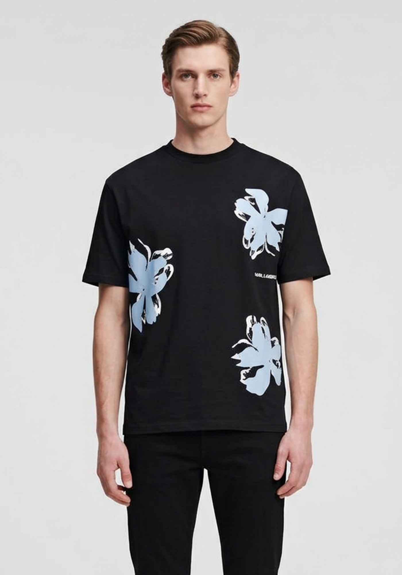 Karl Lagerfeld T Shirt της σειράς Crewneck - 755141 552225 990 Black