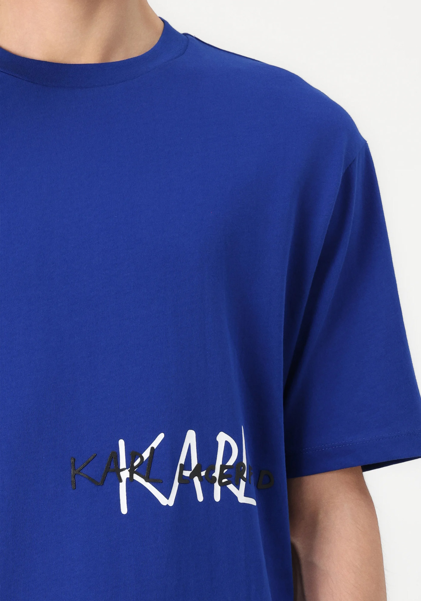 Karl Lagerfeld T Shirt της σειράς Crewneck - 755145 553225 660 Blue