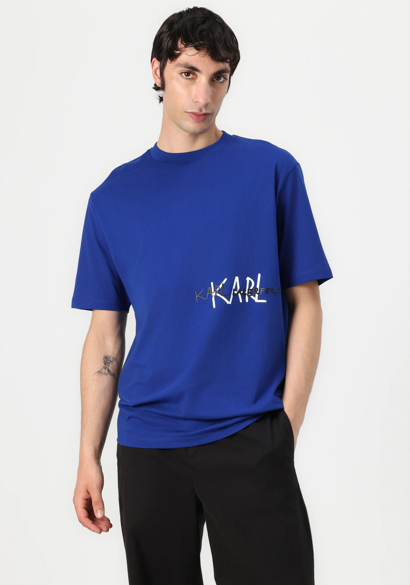Karl Lagerfeld T Shirt της σειράς Crewneck - 755145 553225 660 Blue