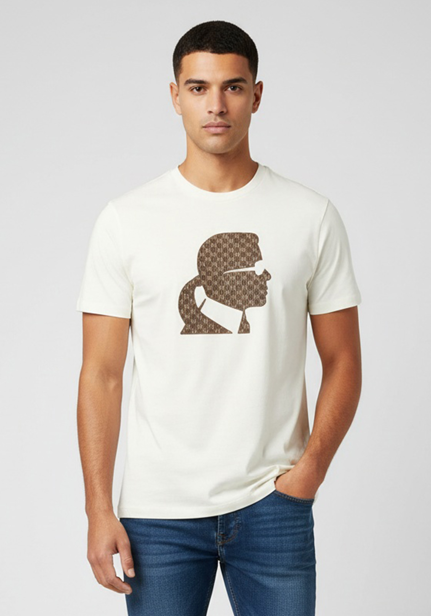 Karl Lagerfeld T Shirt της σειράς Pre - 755055 561221 80 Champagne