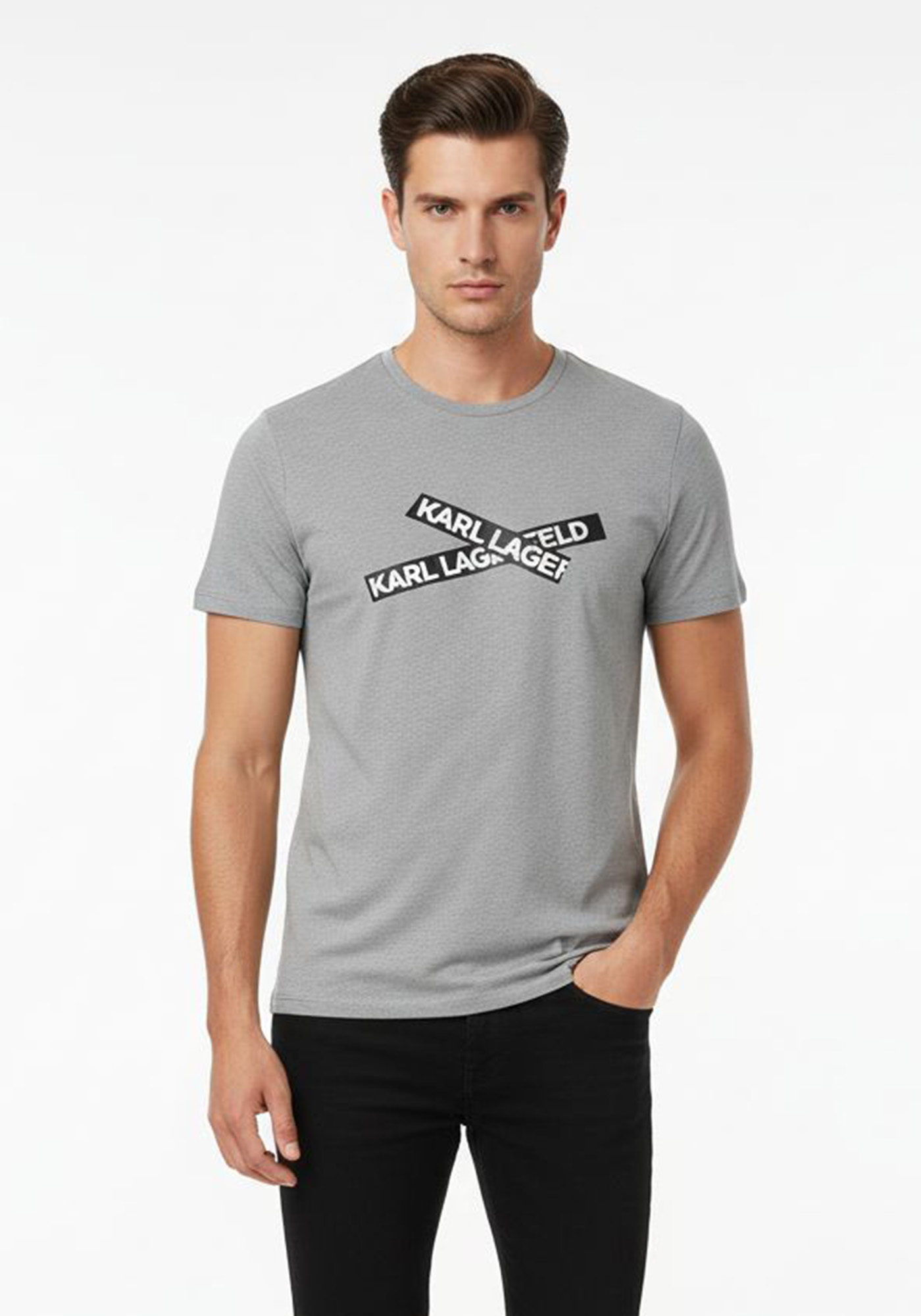 Karl Lagerfeld Tshirt της σειράς LogoGram - 755042 651 Grey