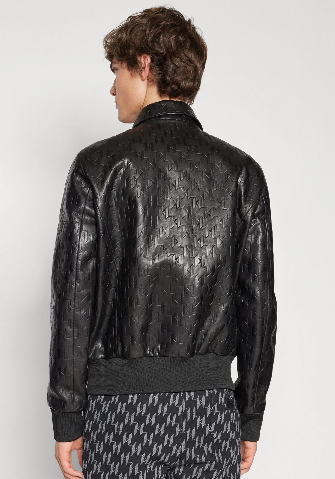Karl Lagerfeld Δερμάτινο Jacket της σειράς Blouson - 555000 544400 990 Black φωτογραφία