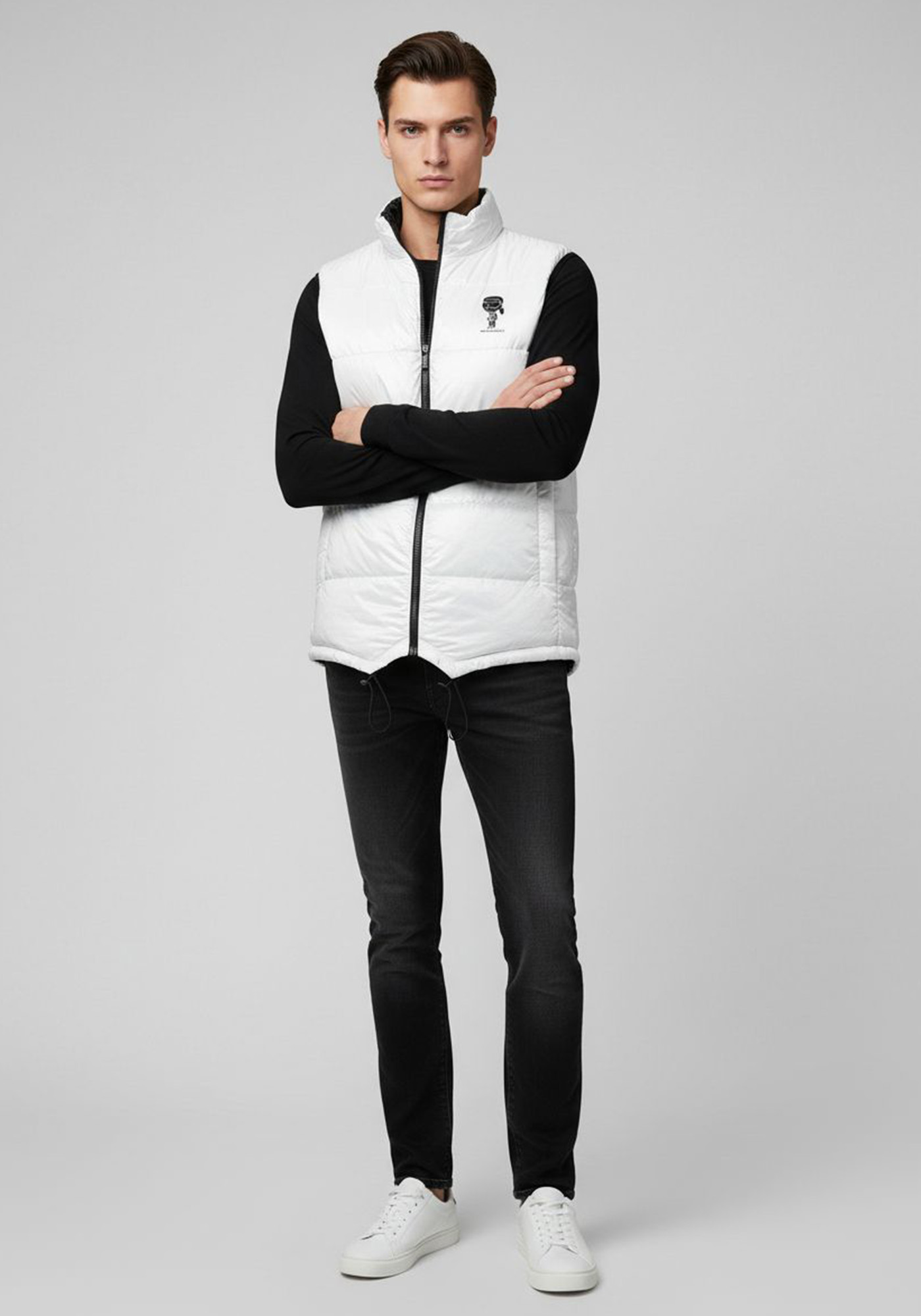 Karl Lagerfeld Αμάνικο Μπουφάν της σειράς Vest - 505401 543590 19 White φωτογραφία