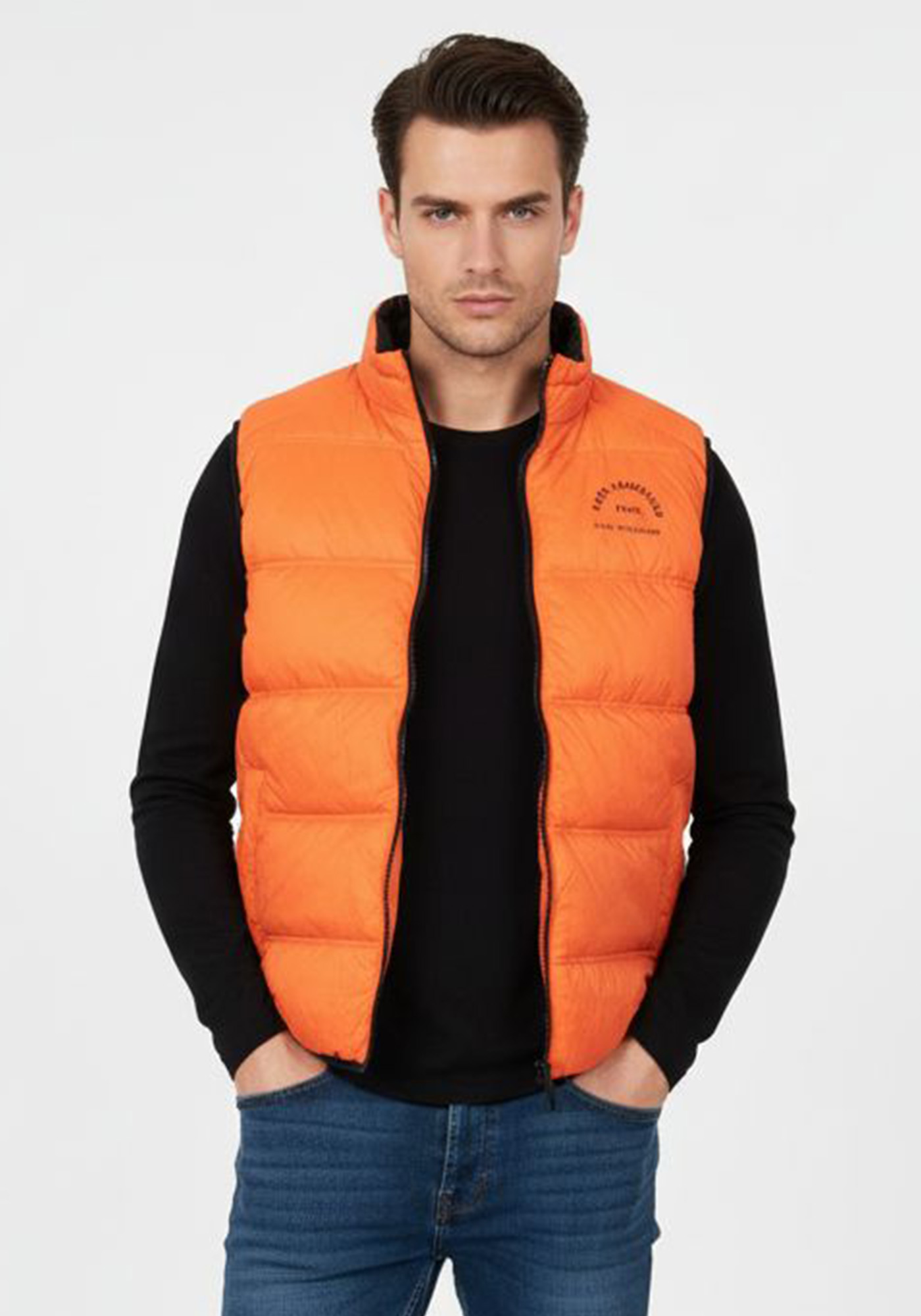 Karl Lagerfeld Διπλής όψεως Αμάνικο της σειράς Vest Rev - 505401 531591 917 Black/ Orange