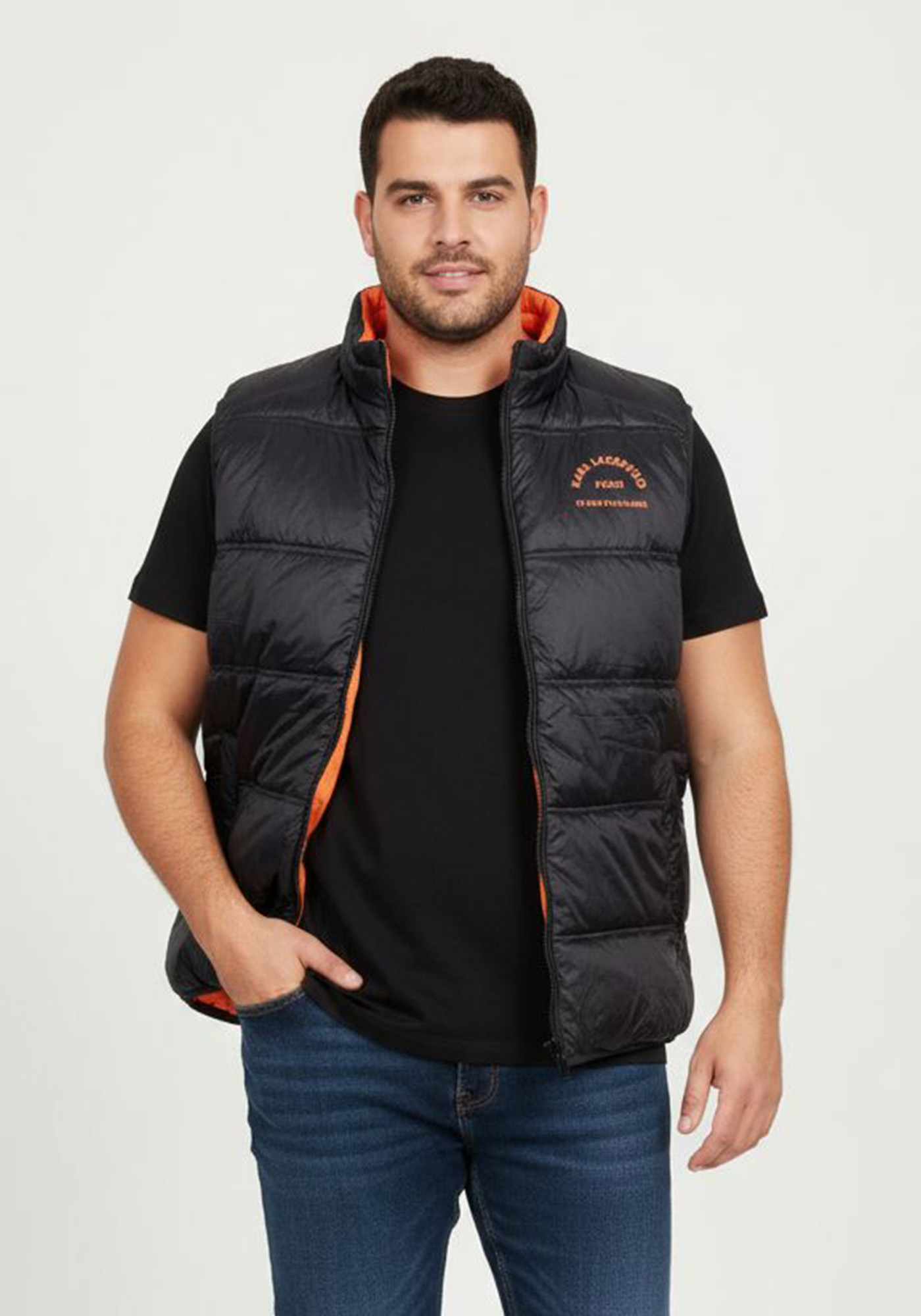 Karl Lagerfeld Karl Lagerfeld Διπλής όψεως Αμάνικο της σειράς Vest Rev - 505401 531591 917 PS Black/ Orange