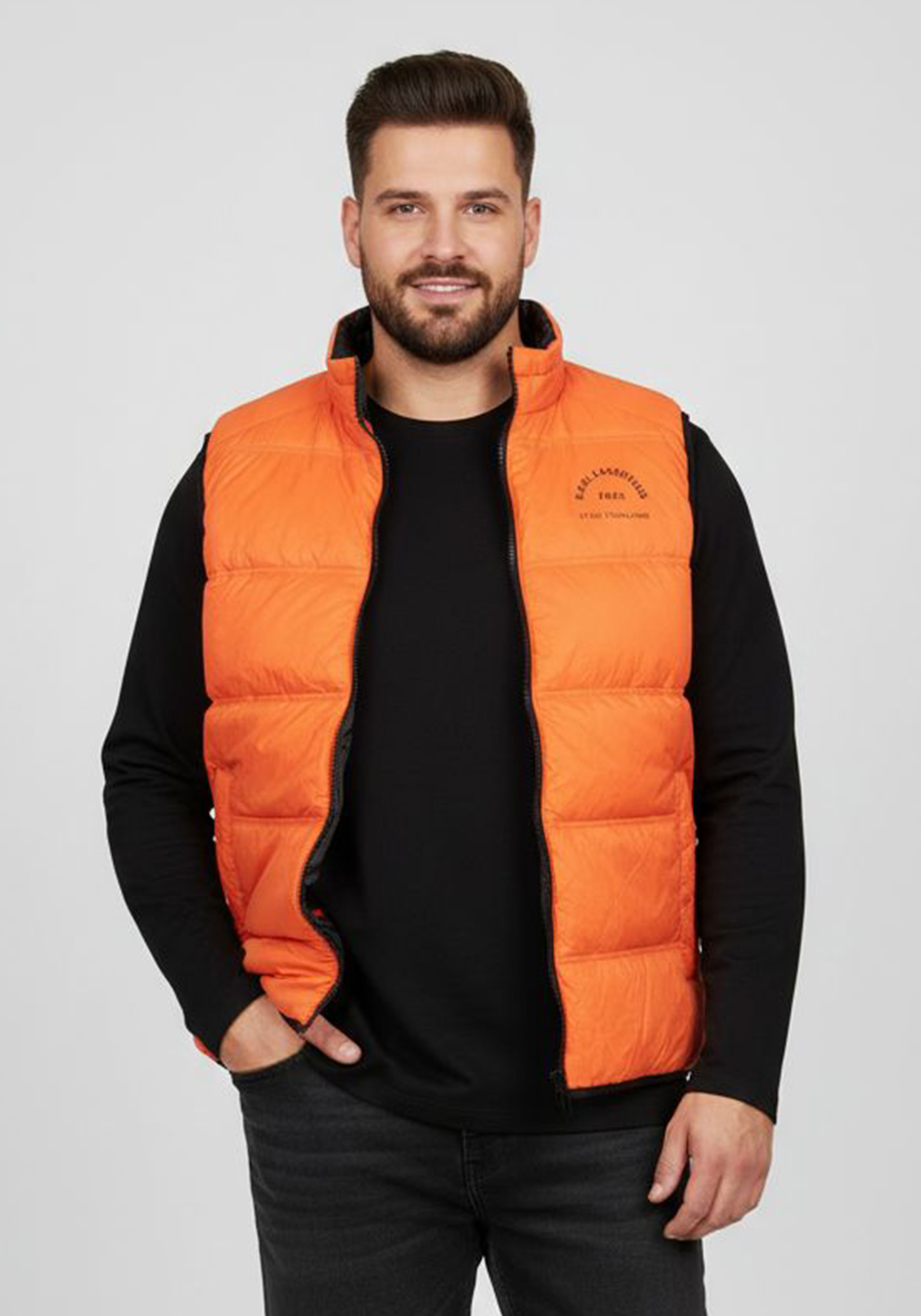 Karl Lagerfeld Διπλής όψεως Αμάνικο της σειράς Vest Rev - 505401 531591 917 PS Black/ Orange φωτογραφία