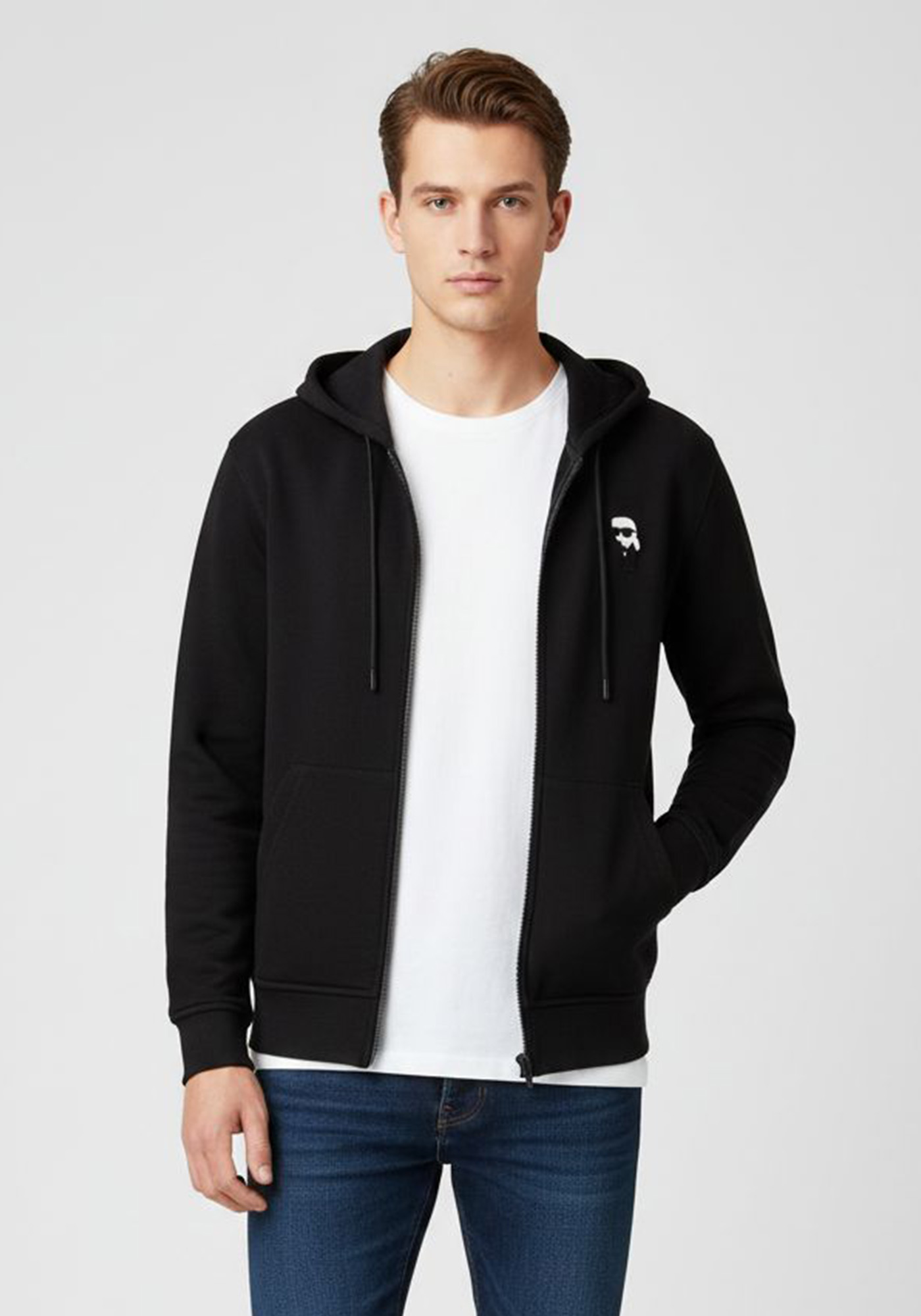 Karl Lagerfeld Ζακέτα της σειράς Sweat Hoody - 705037 544910 990 Black
