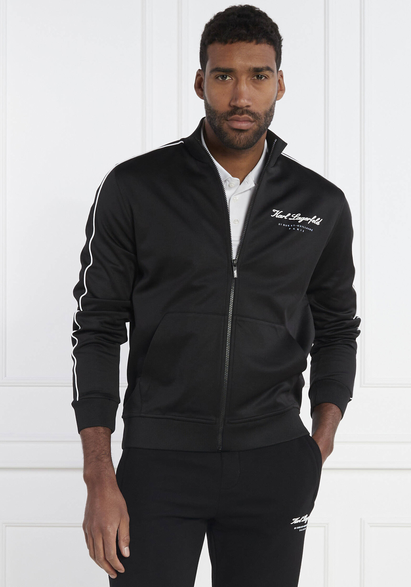 Karl Lagerfeld Ζακέτα της σειράς Sweat Zip - 705411 541905 990 Black